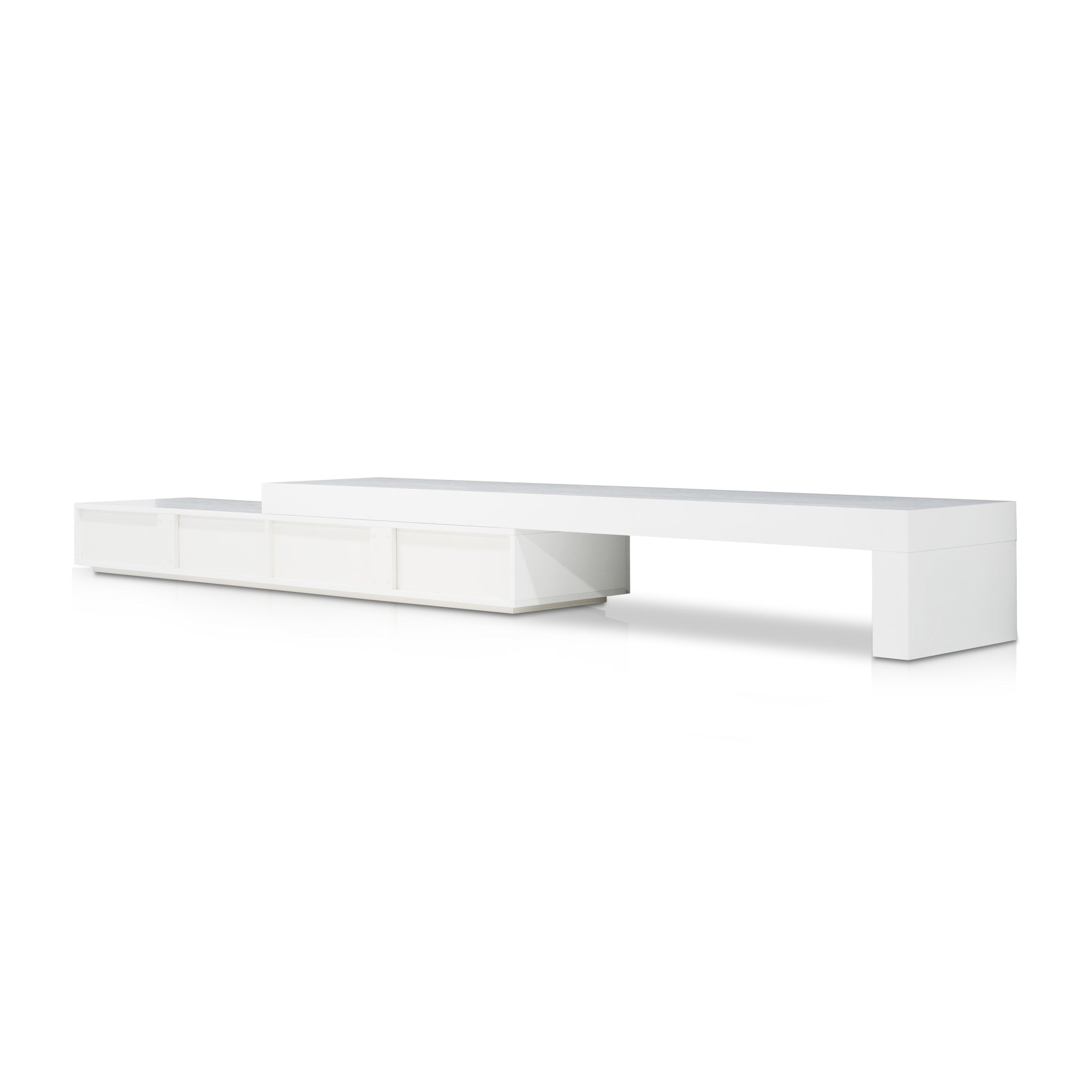 CTV10132-CN Extendable TV Entertainment Unit - White Oak-On Display At Cronulla Warehouse
