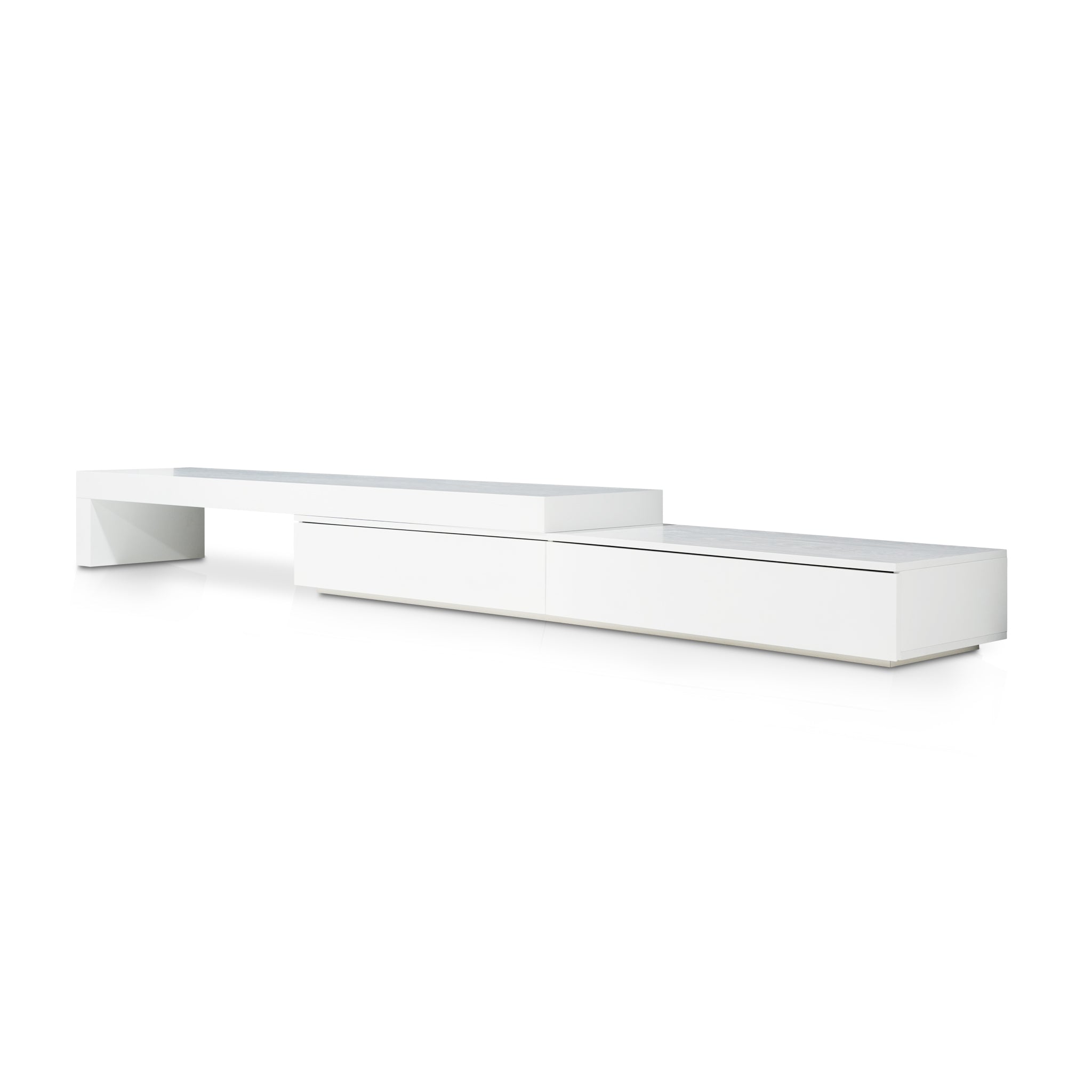 CTV10132-CN Extendable TV Entertainment Unit - White Oak-On Display At Cronulla Warehouse