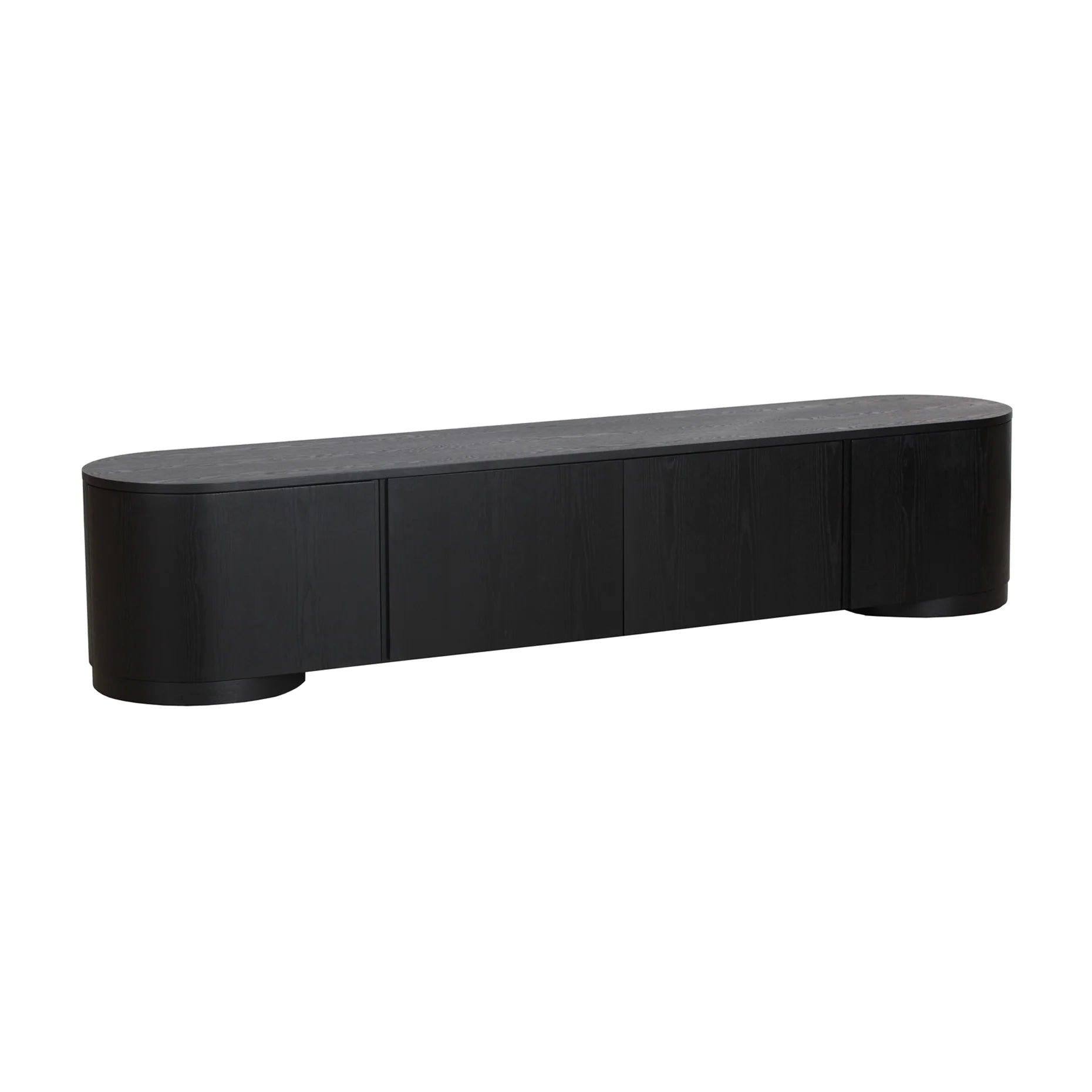 Asger 2.2m TV Entertainment Unit - Full Black