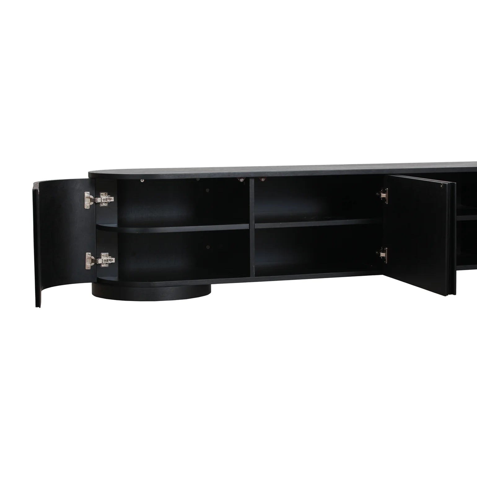 Asger 2.2m TV Entertainment Unit - Full Black