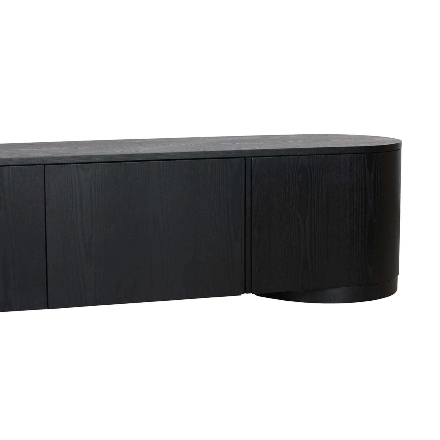 Asger 2.2m TV Entertainment Unit - Full Black