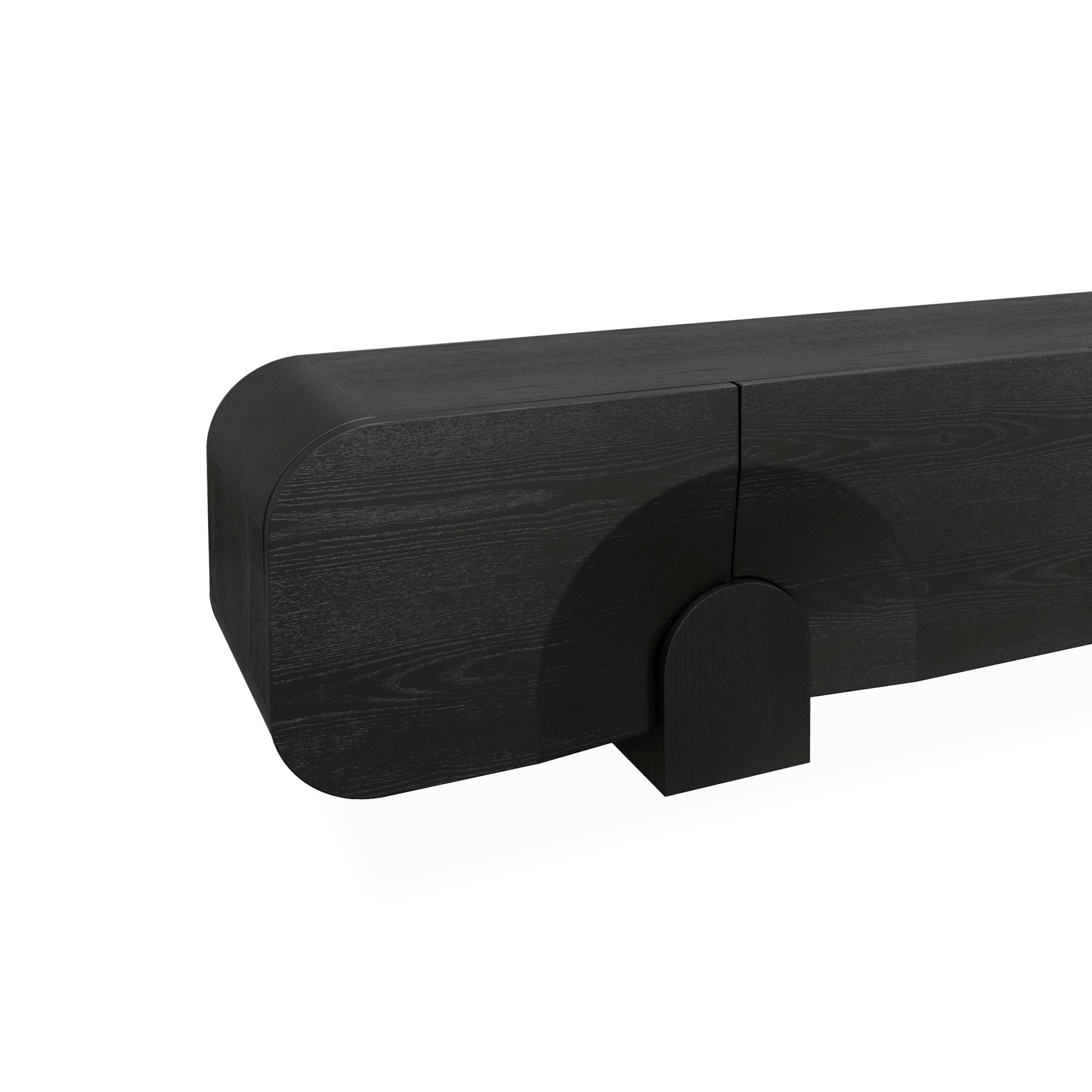 2.2m TV Entertainment Unit - Textured Espresso Black - image 3
