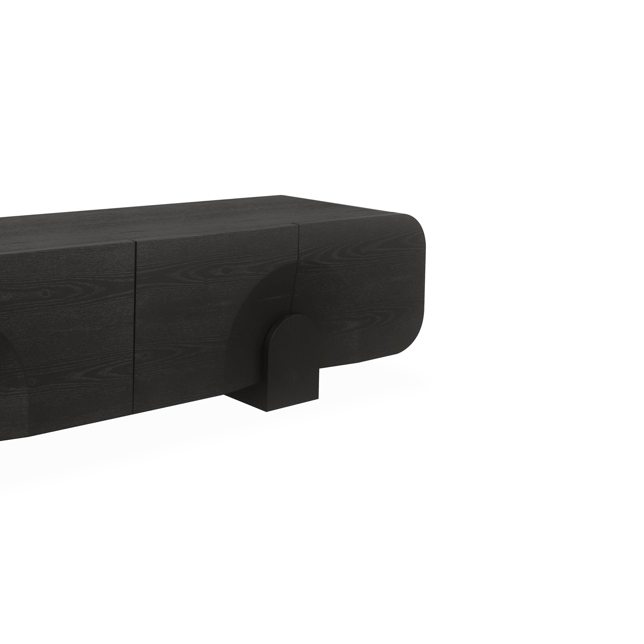 2.2m TV Entertainment Unit - Textured Espresso Black - image 4