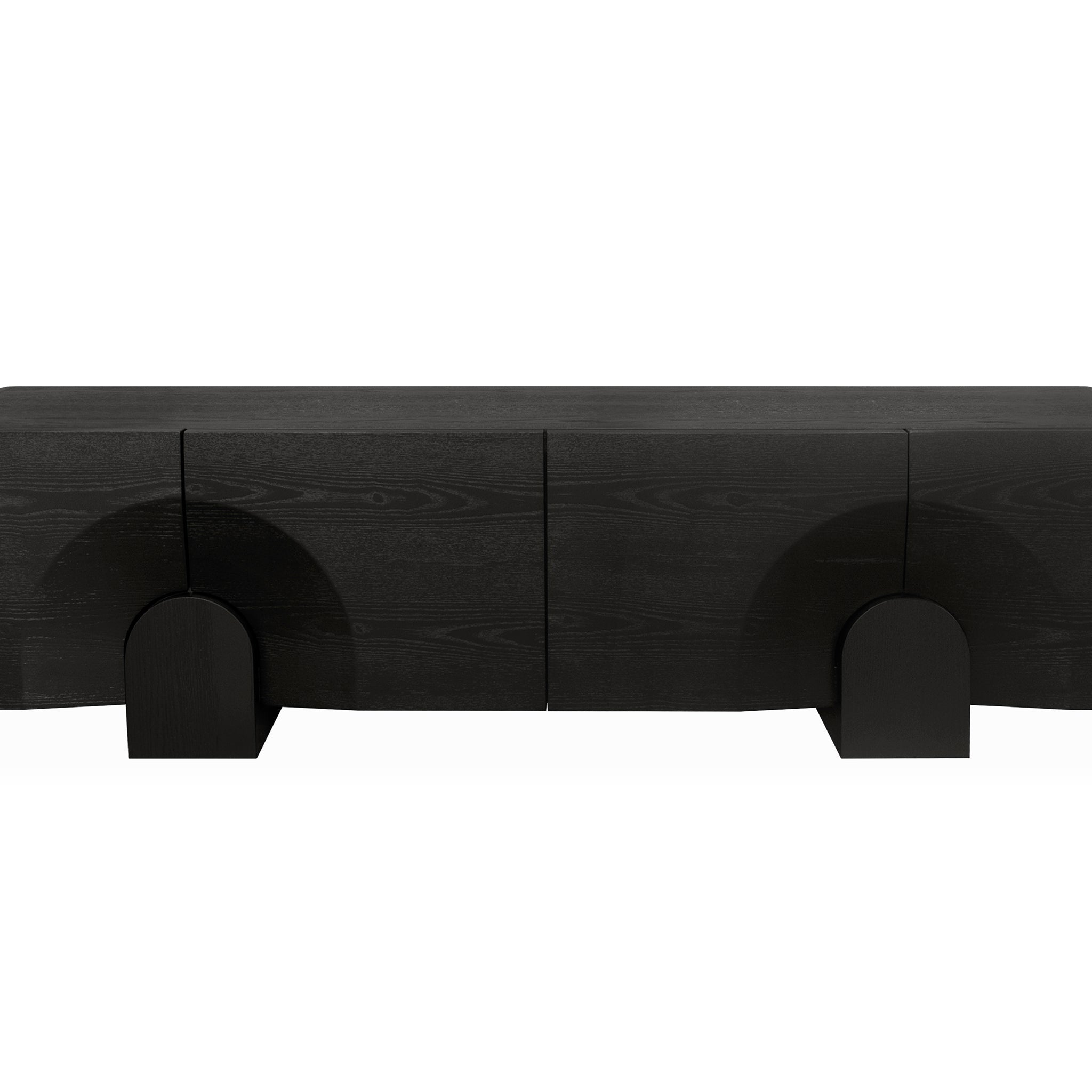 2.2m TV Entertainment Unit - Textured Espresso Black - image 5