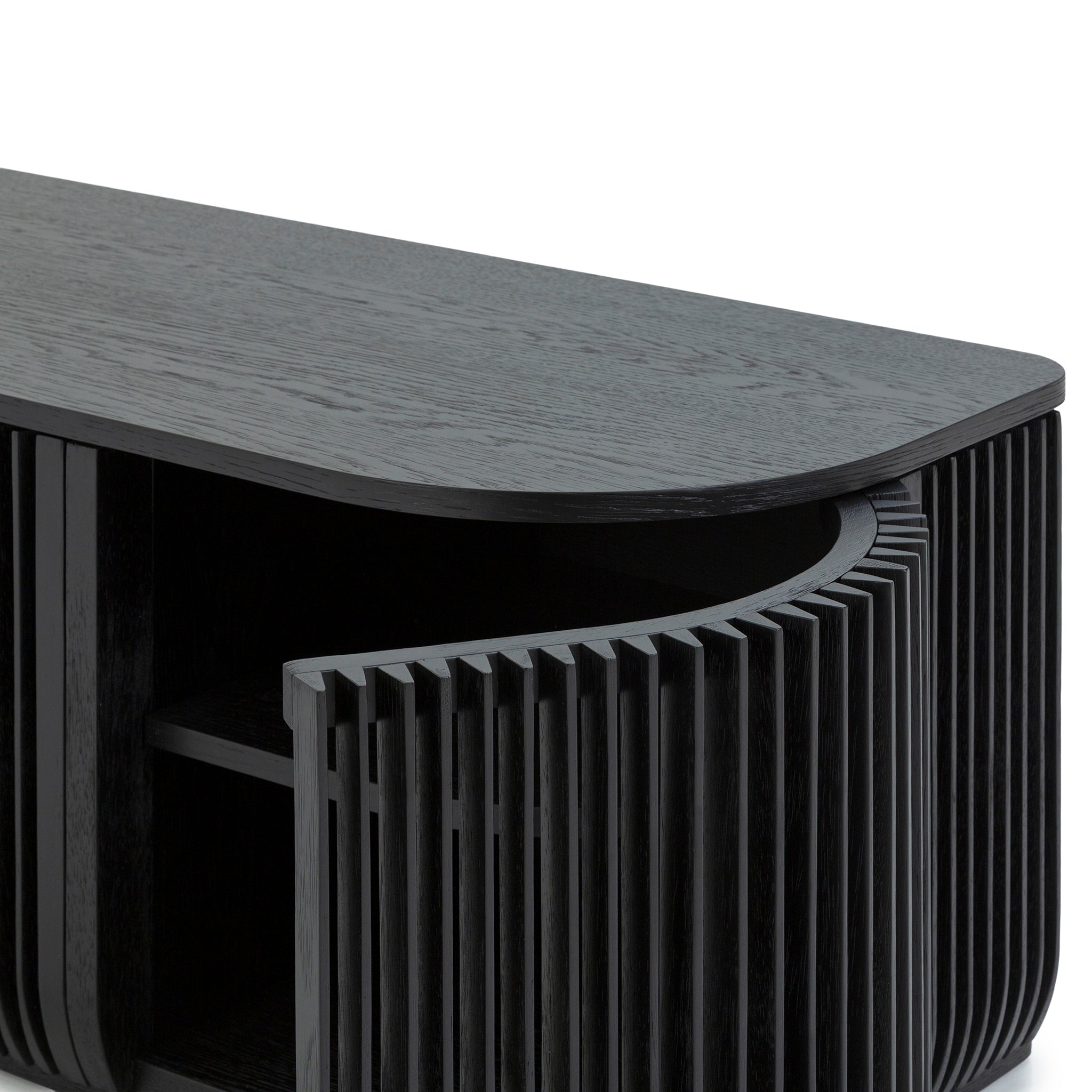 1.75m TV Entertainment Unit - Black Stain - image 5
