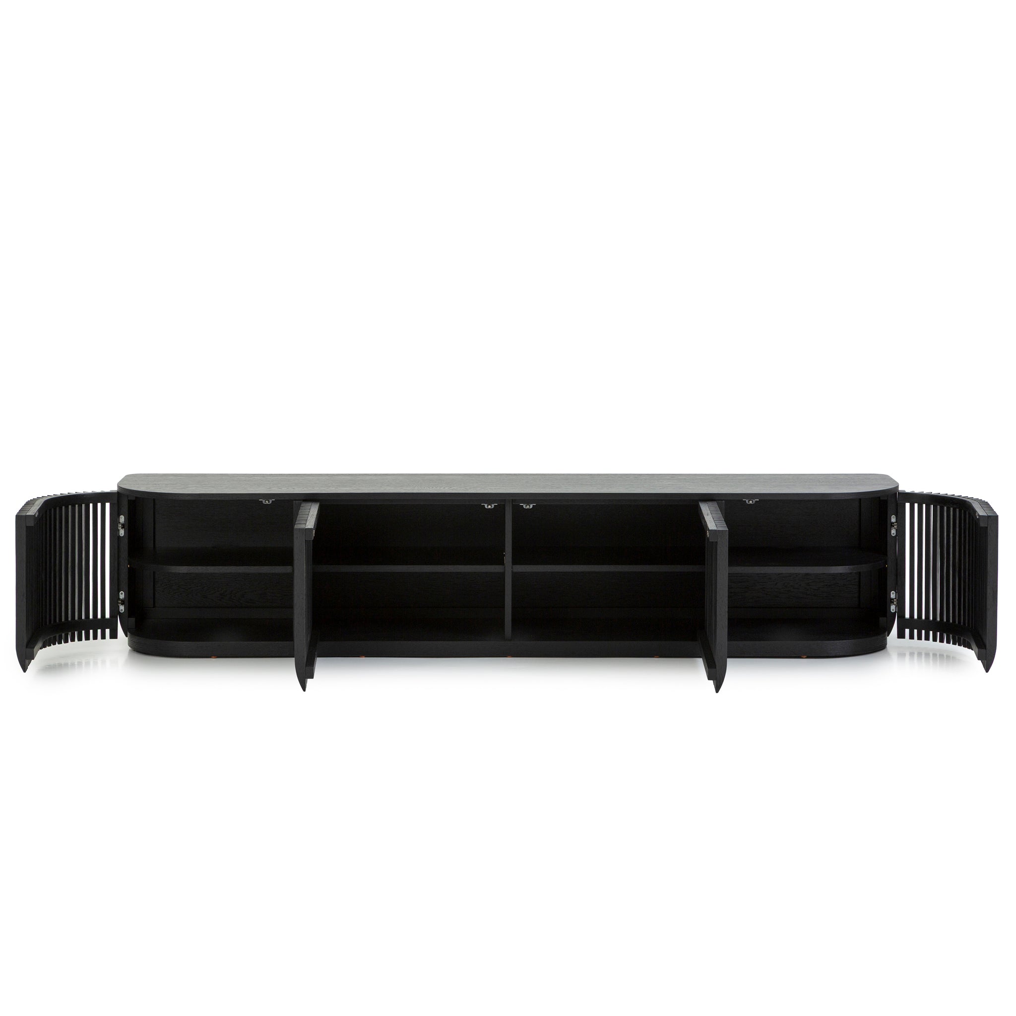 2.15m TV Entertainment Unit - Black Stain - image 3