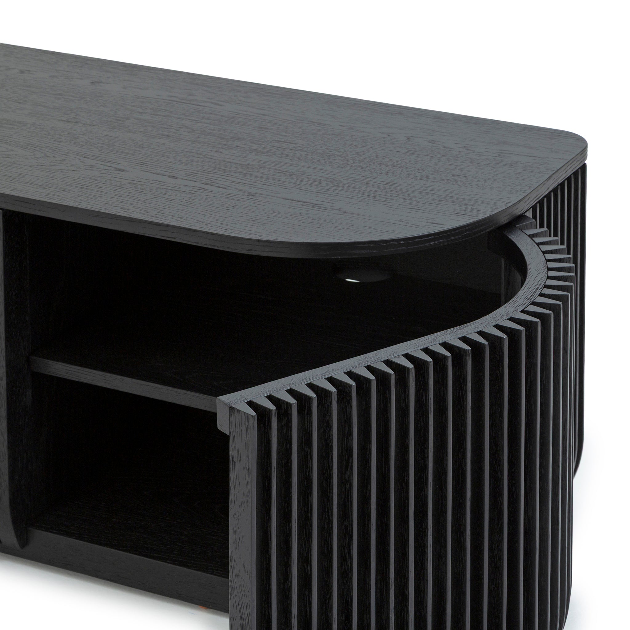 2.15m TV Entertainment Unit - Black Stain - image 6