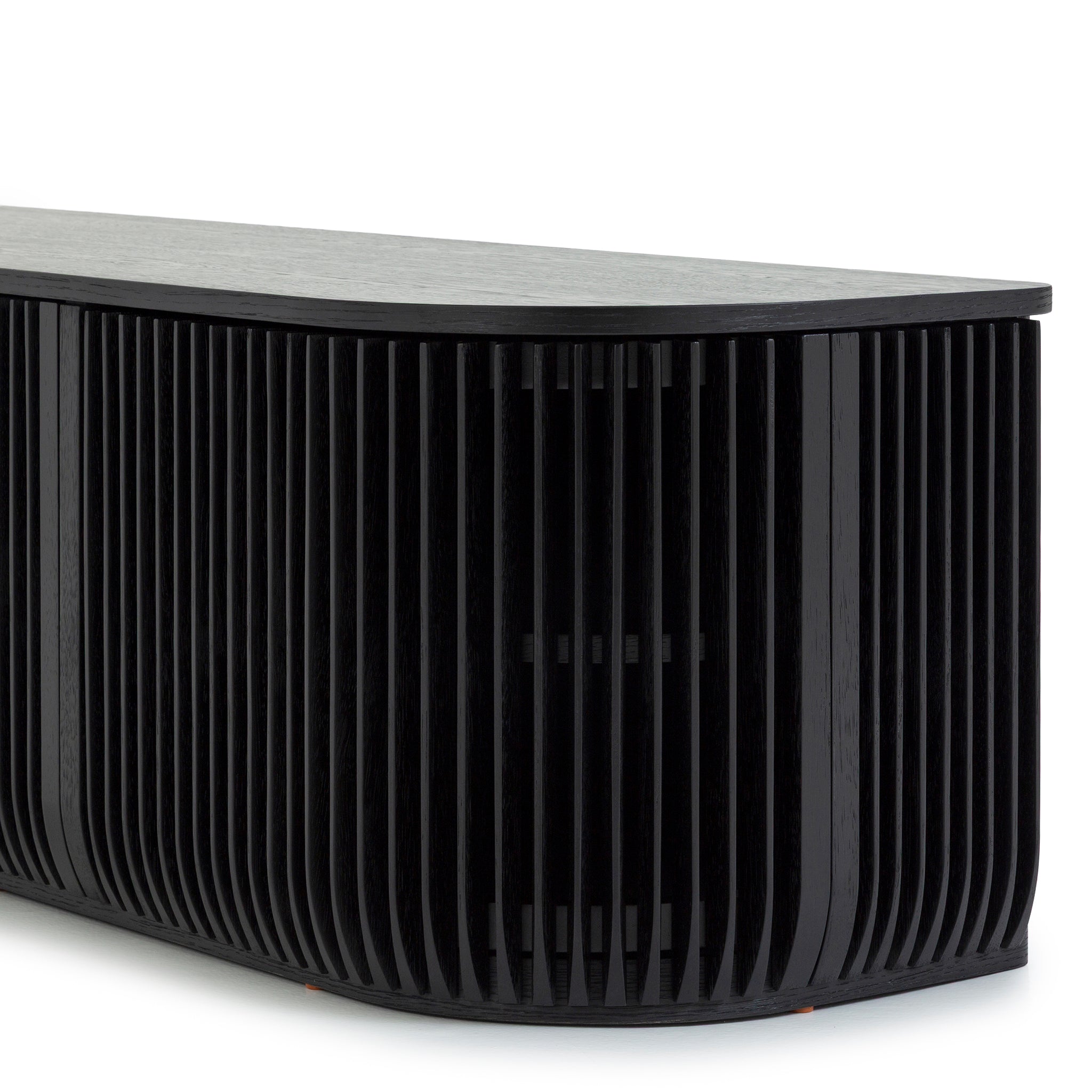 2.15m TV Entertainment Unit - Black Stain - image 7