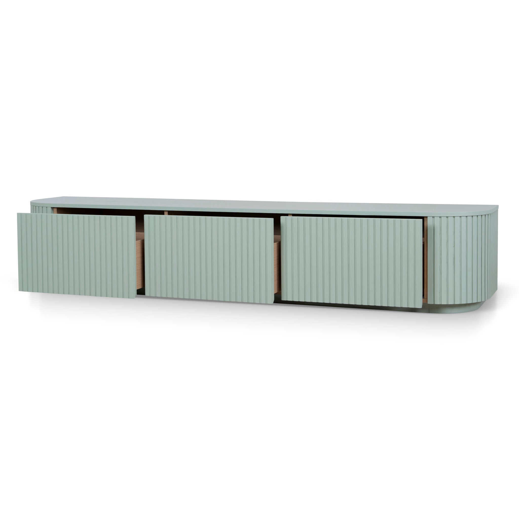 2.4m Entertainment TV Unit - Sage Green