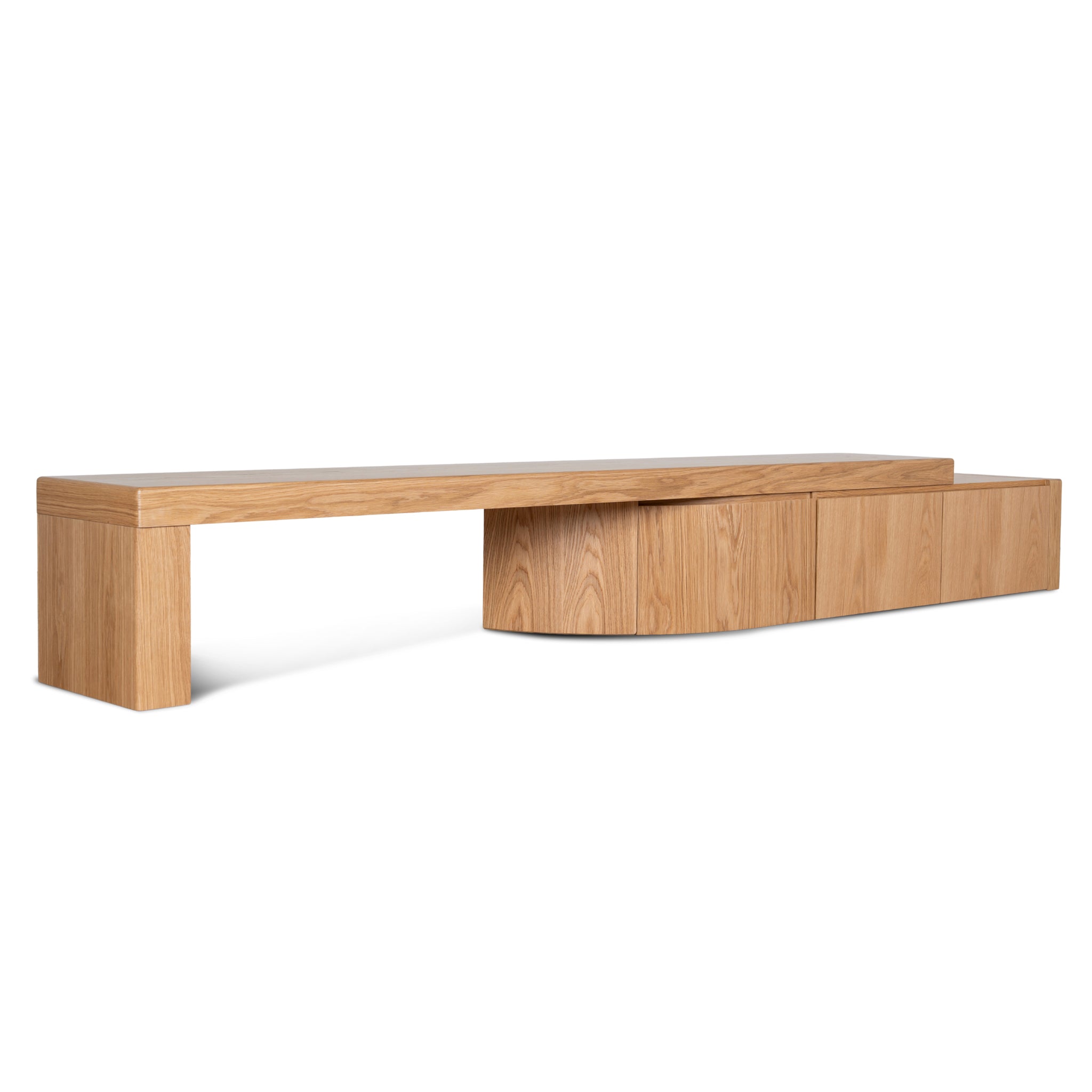 CTV10946-CN Extendable TV Entertainment Unit - Natural Oak