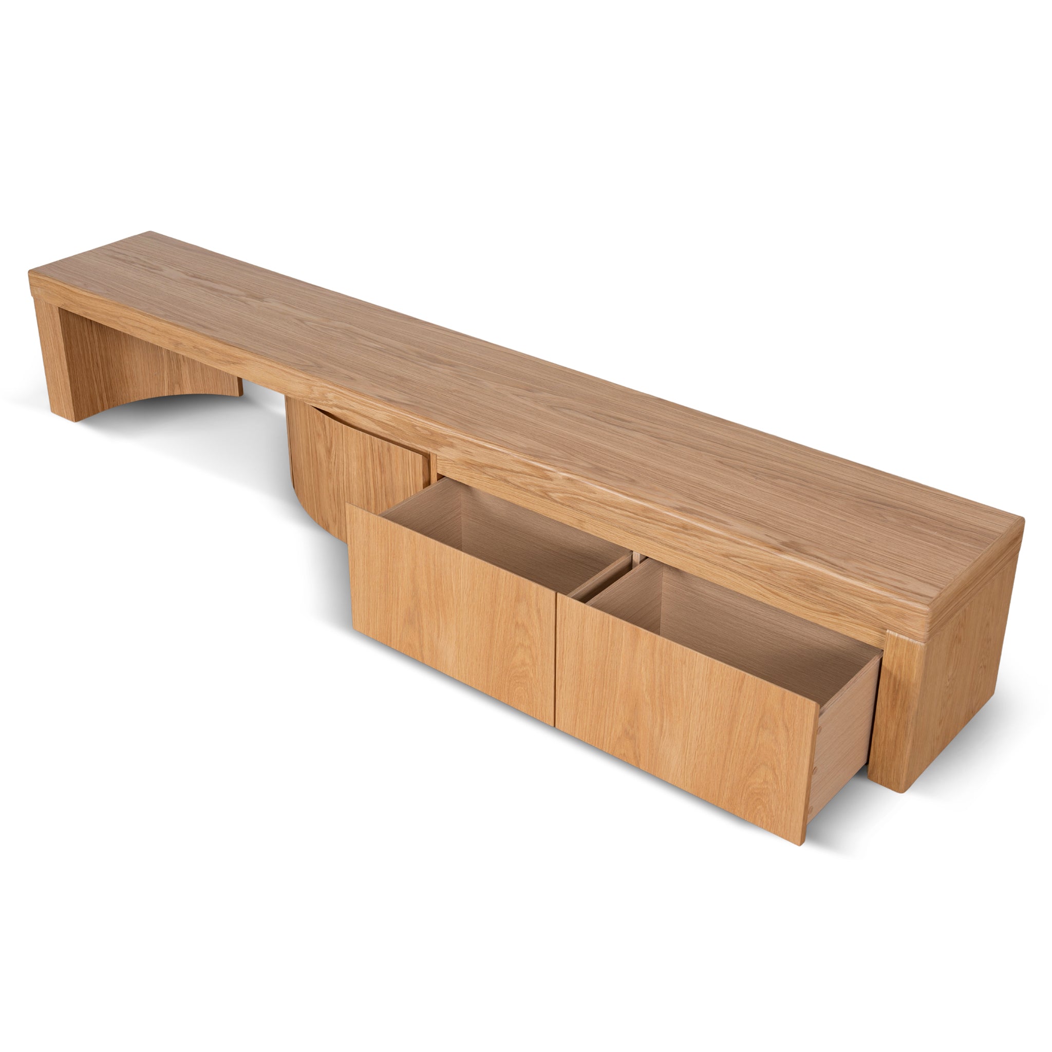 CTV10946-CN Extendable TV Entertainment Unit - Natural Oak