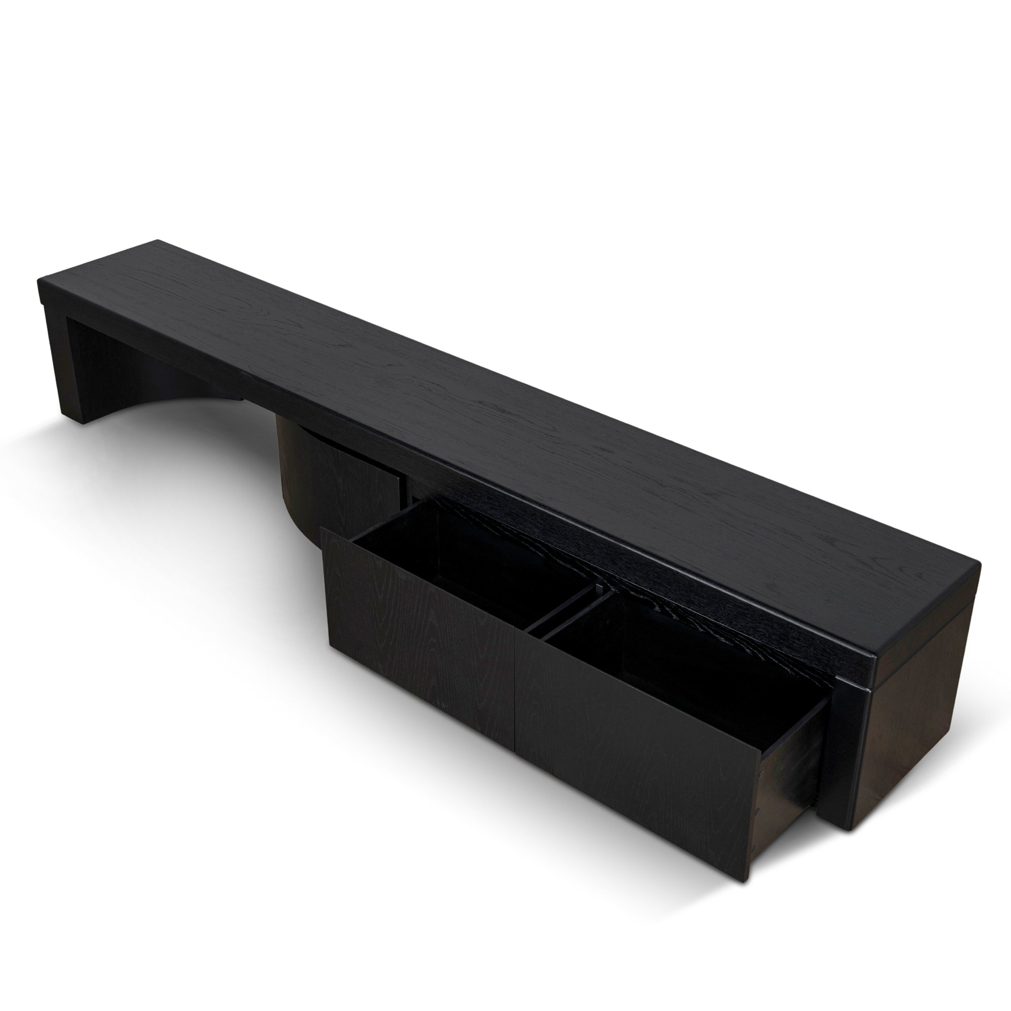 CTV10948-CN Extendable TV Entertainment Unit - Black Oak