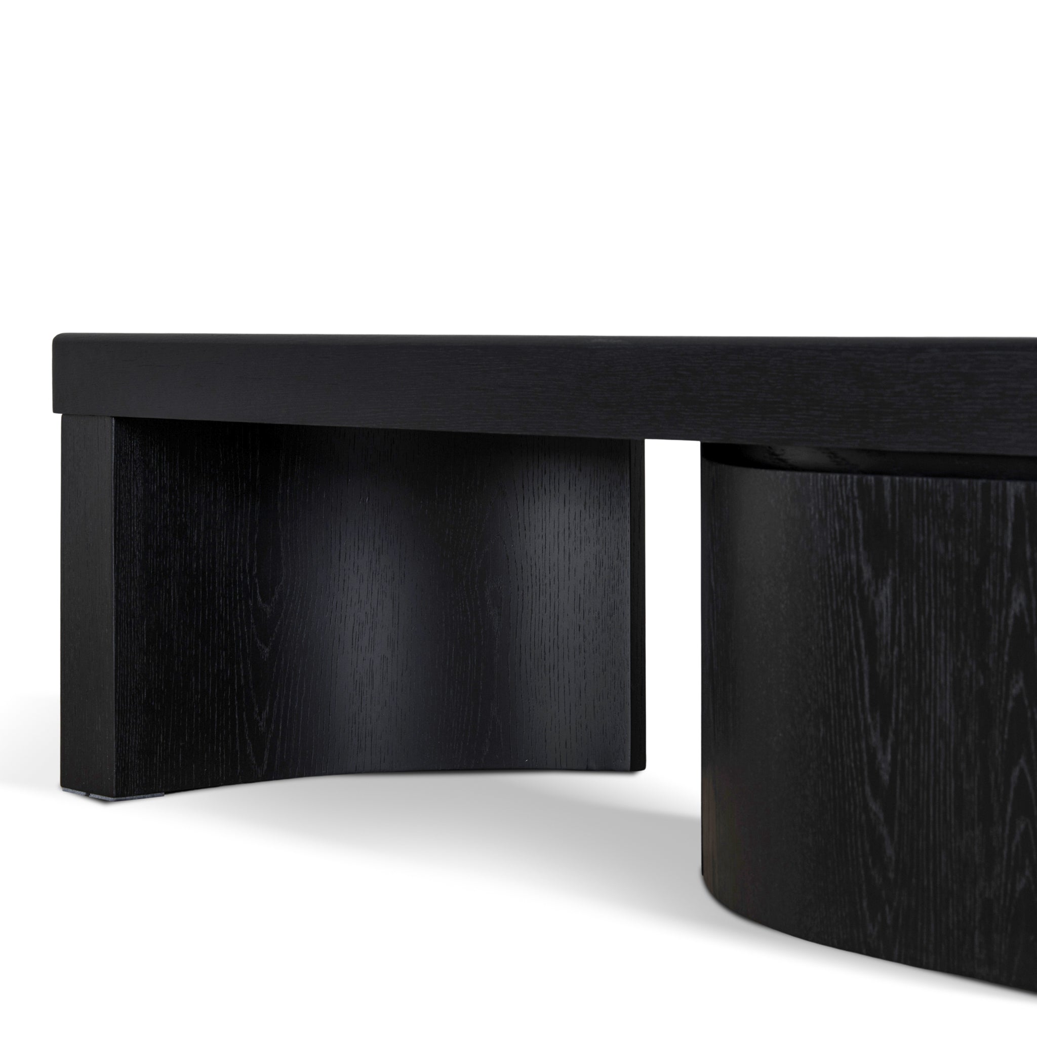 Extendable TV Entertainment Unit - Black Oak