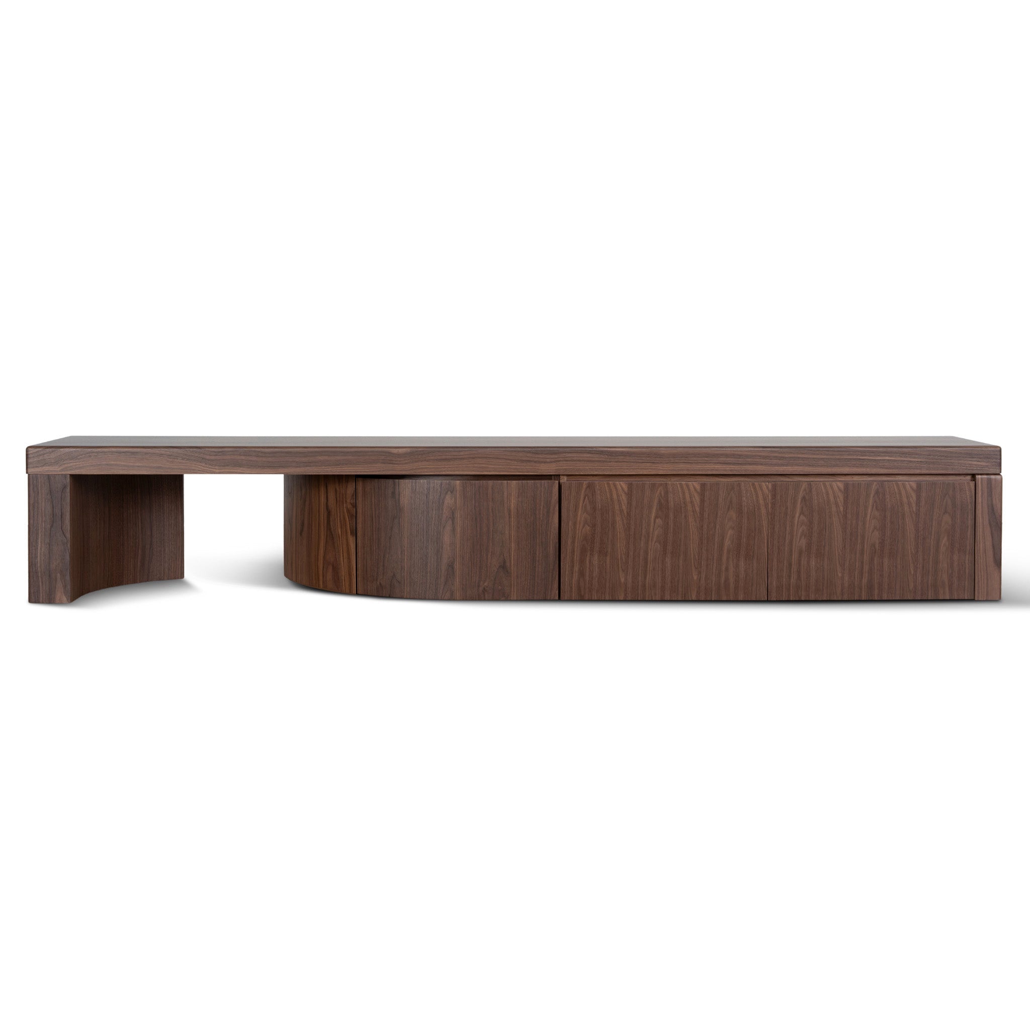 Extendable TV Entertainment Unit - Walnut - Ruvo