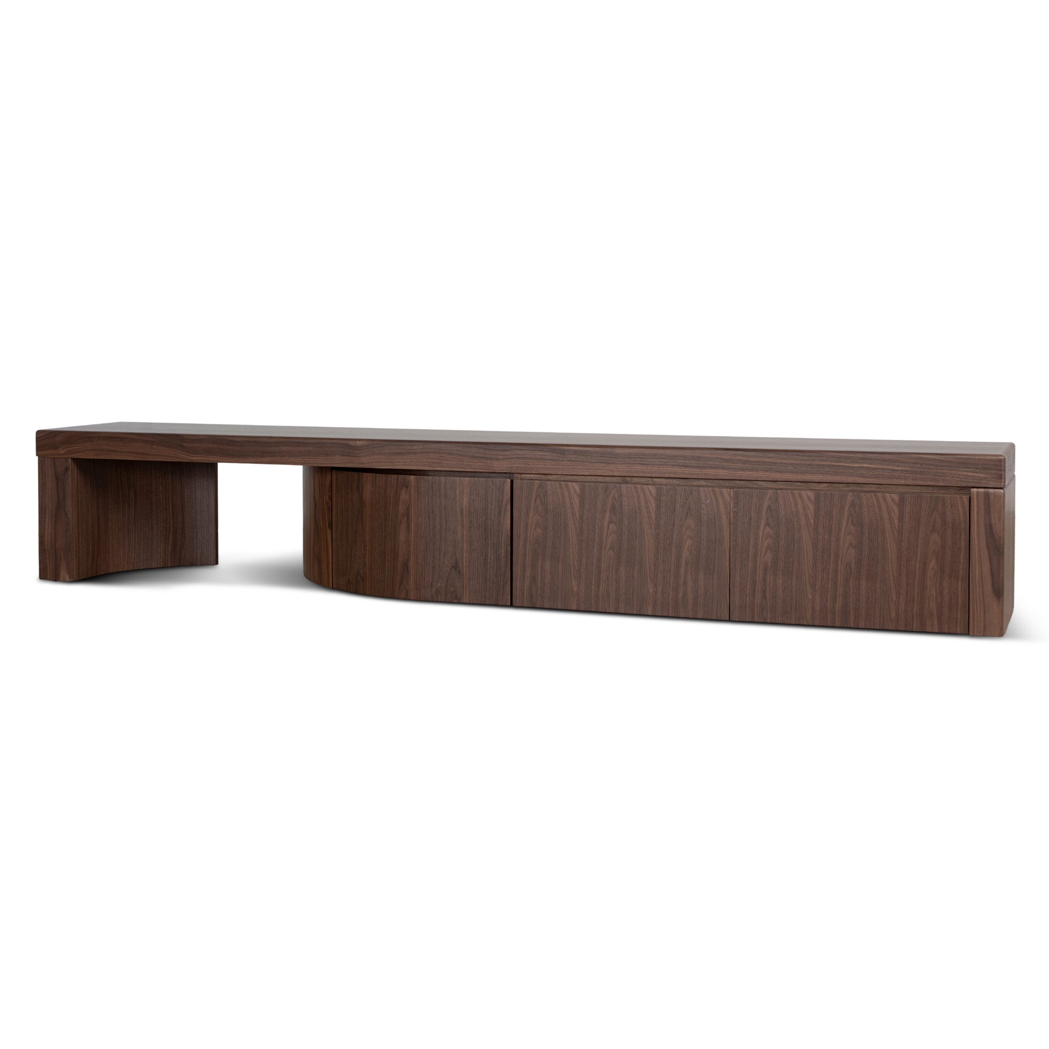 Extendable TV Entertainment Unit - Walnut - Ruvo
