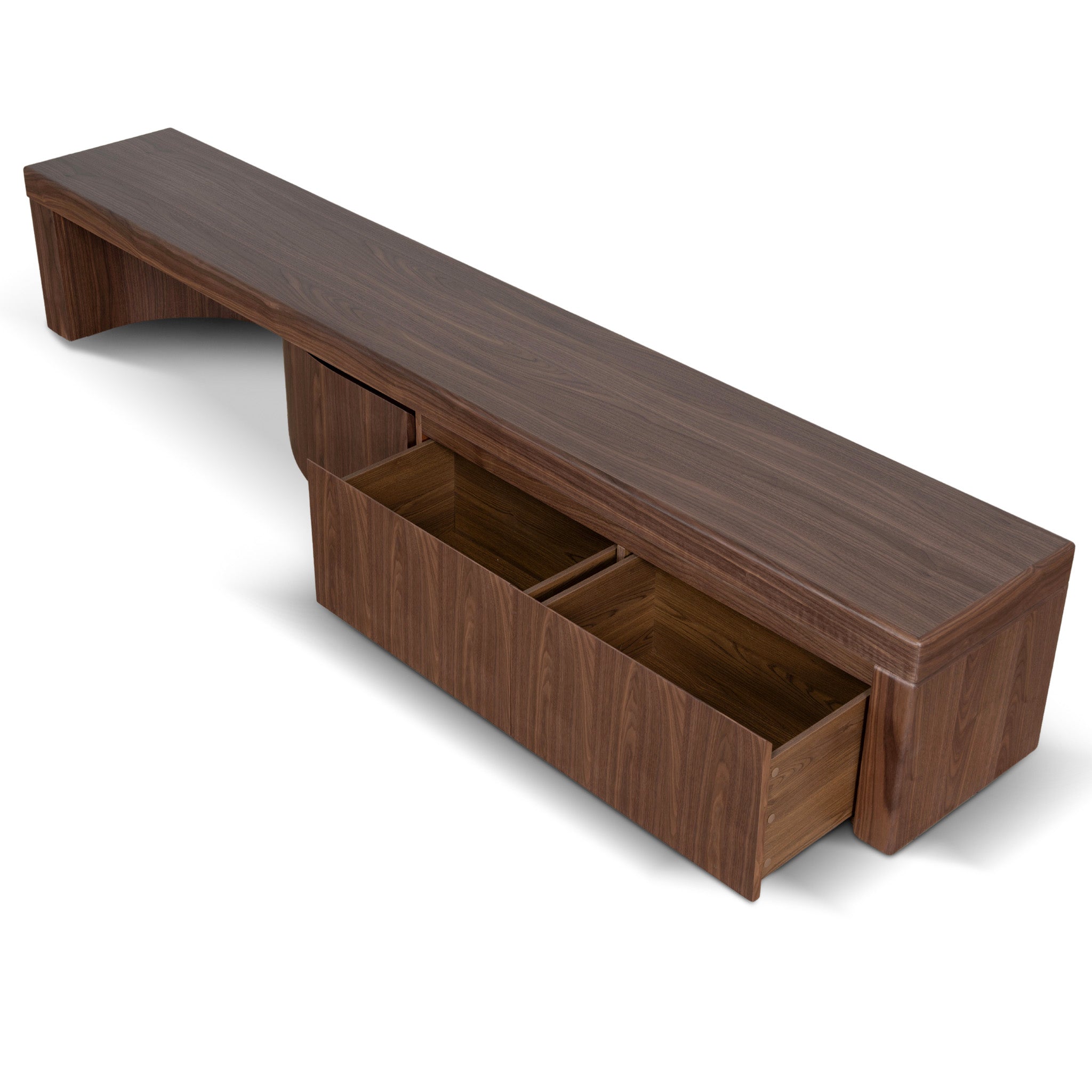 Extendable TV Entertainment Unit - Walnut - Ruvo