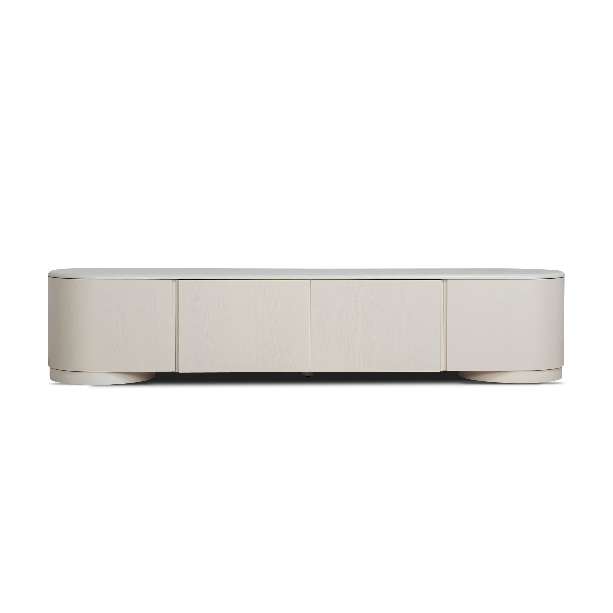 2.2m TV Entertainment Unit - Ivory Oat