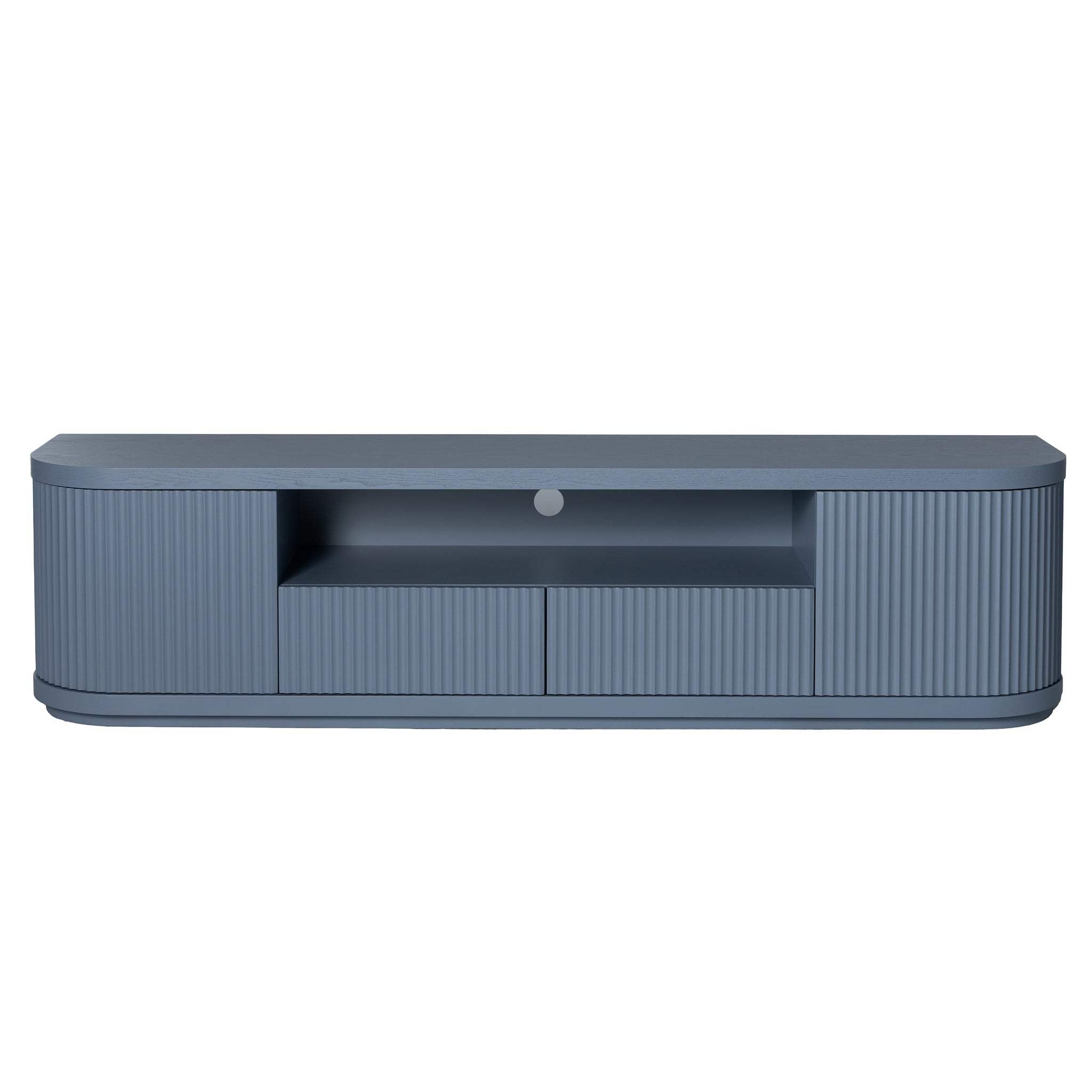 2m Veneer Top Entertainment TV Unit - Light Blue - image 2