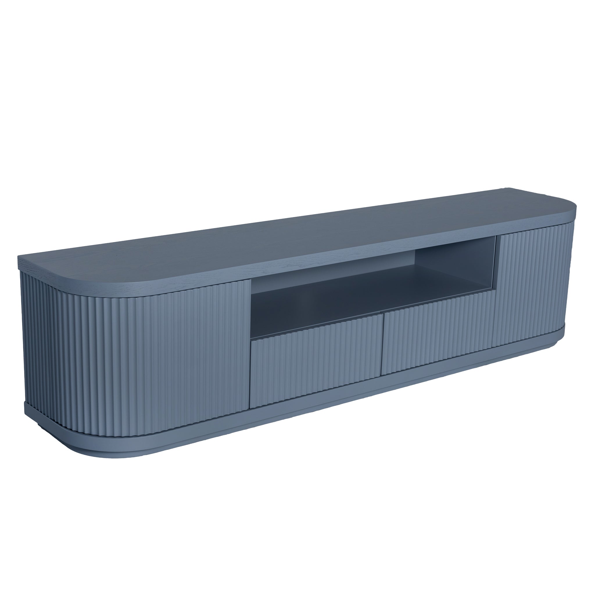 2m Veneer Top Entertainment TV Unit - Light Blue - image 3