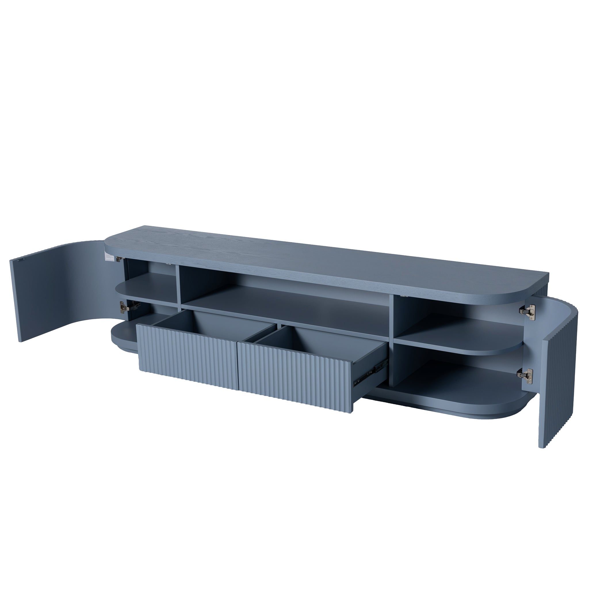 CTV12272-DW 2m Veneer Top Entertainment TV Unit - Light Blue