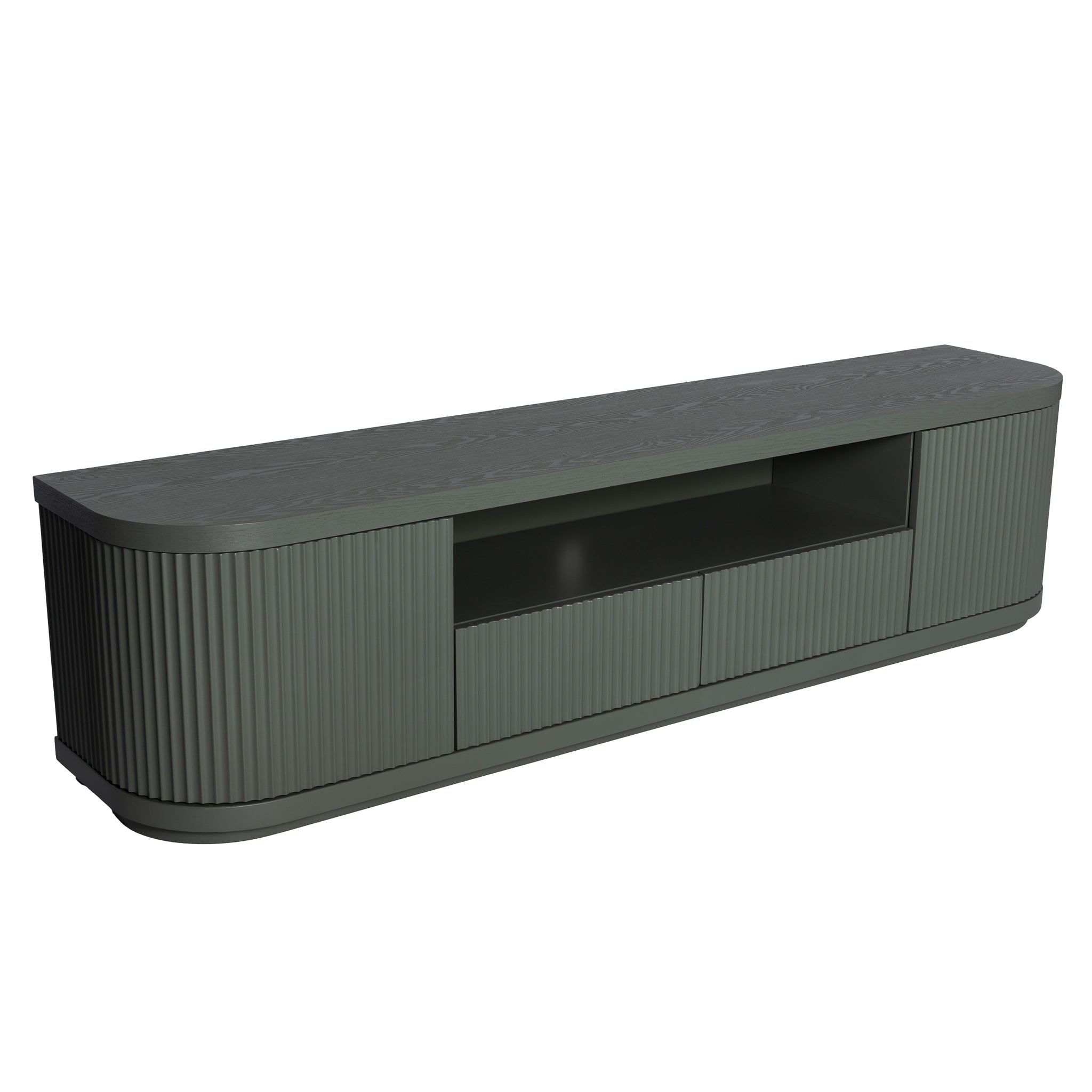 CTV12273-DW 2m Veneer Top Entertainment TV Unit - Sage Green