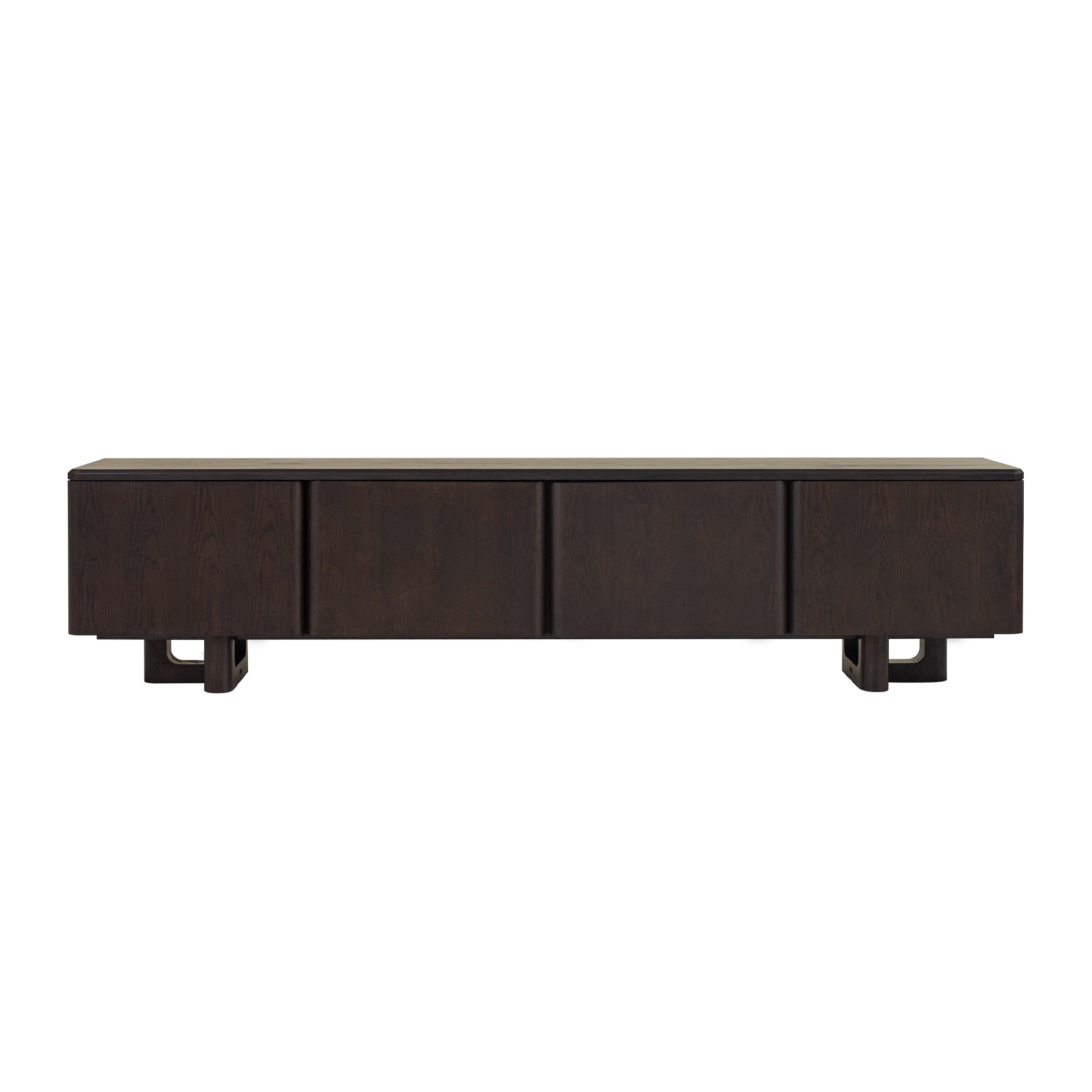 2.4m TV Unit - Dark Brown - image 2