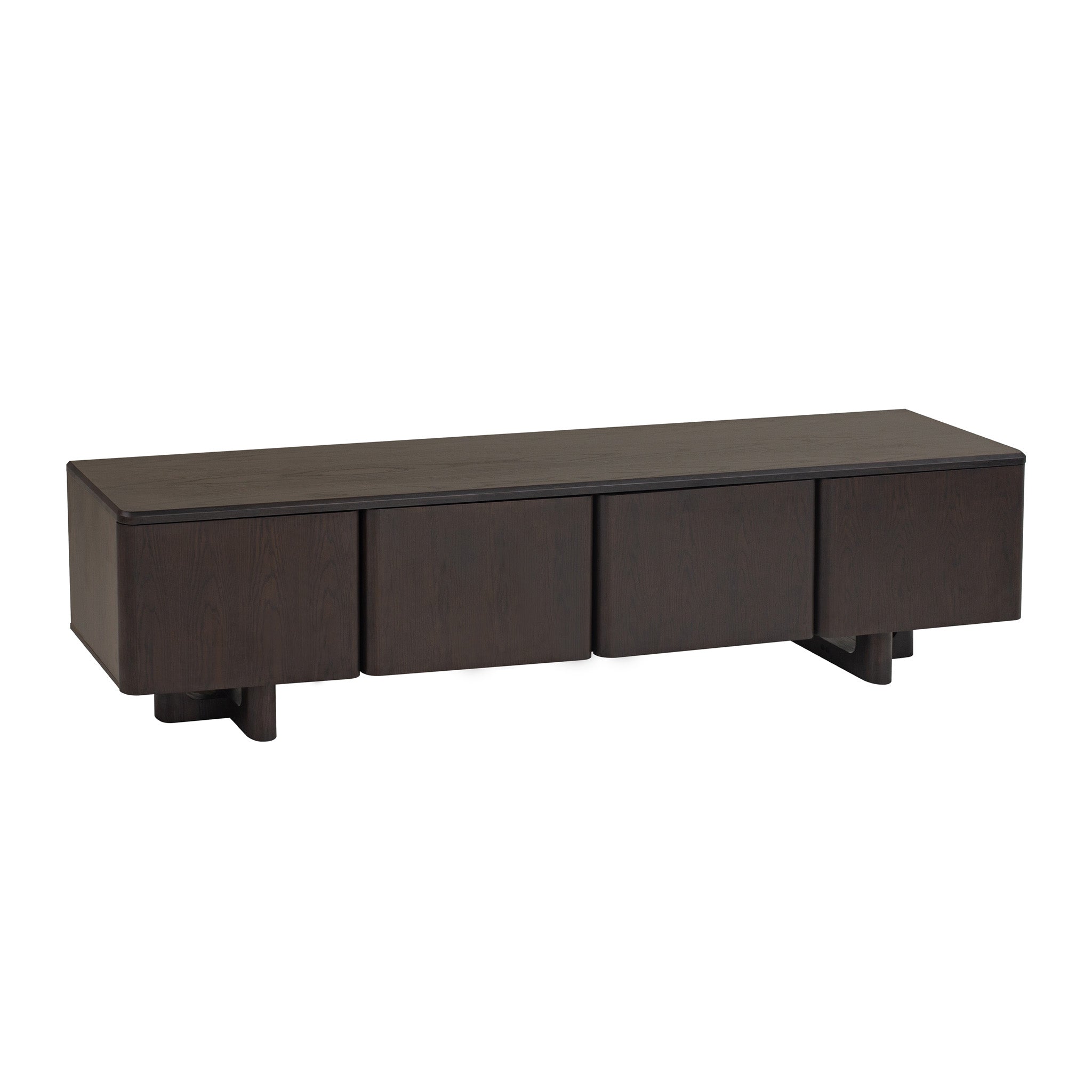 2.4m TV Unit - Dark Brown