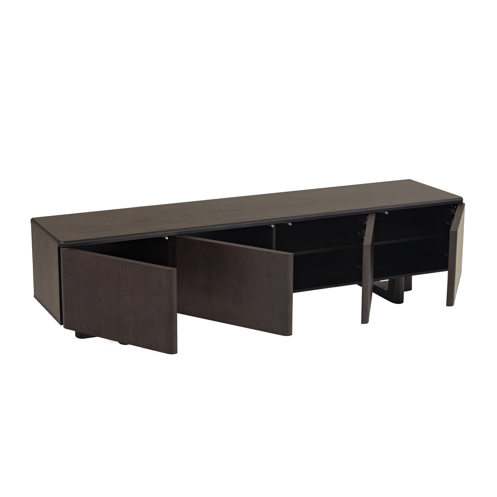 2.4m TV Unit - Dark Brown - image 3