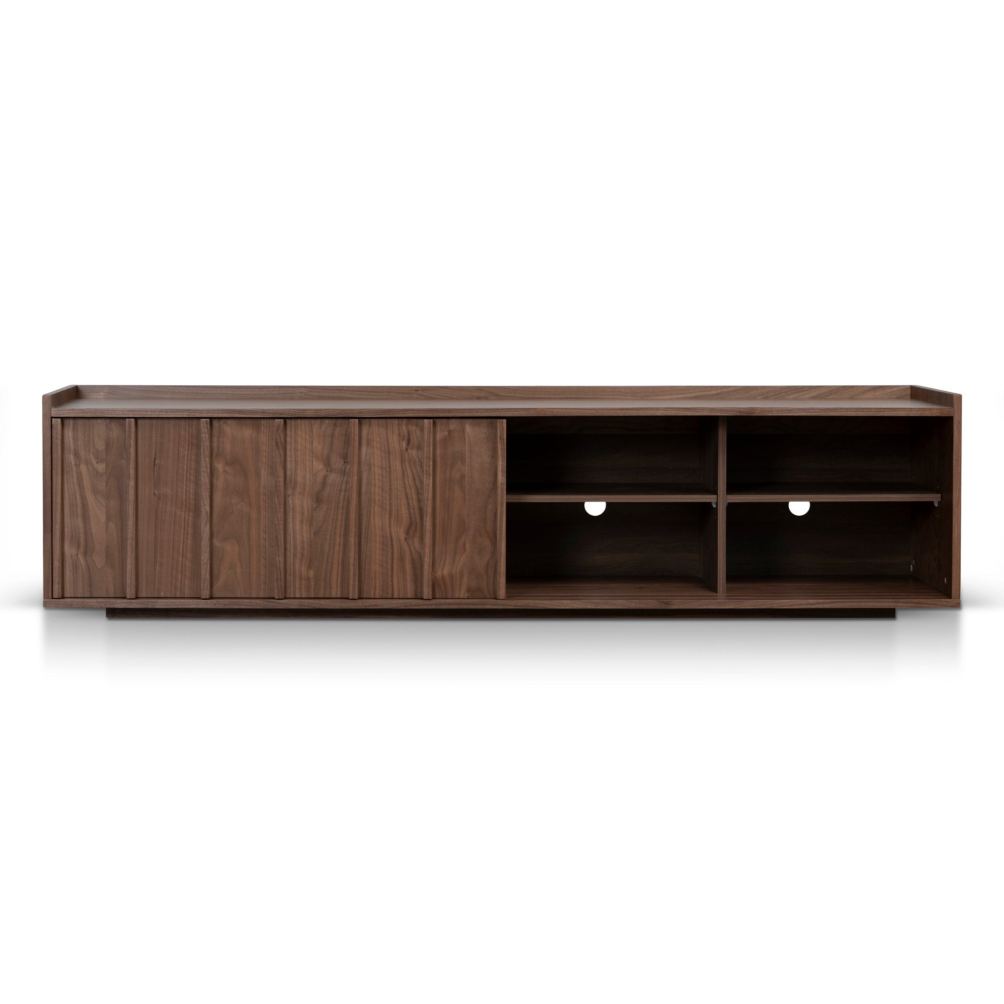 2m Wooden TV Entertainment Unit - Walnut
