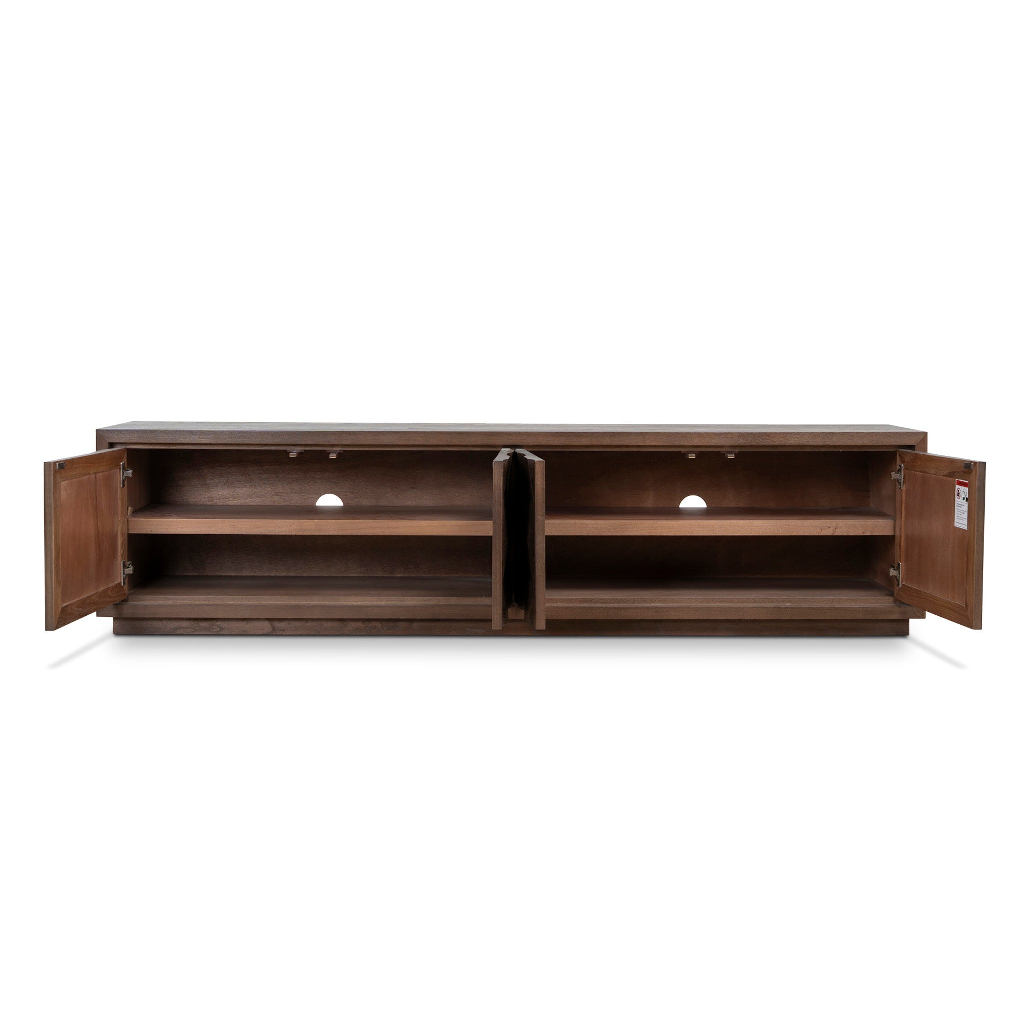 2.2m TV Entertainment Unit - Walnut - Monolith