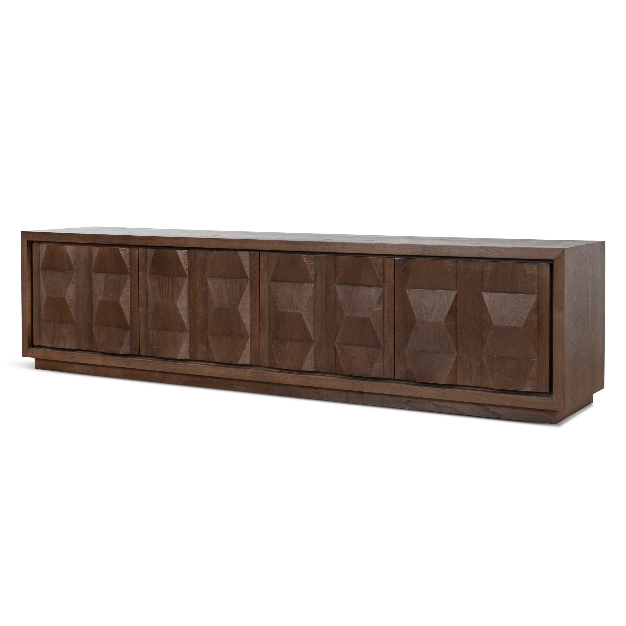 2.2m TV Entertainment Unit - Walnut