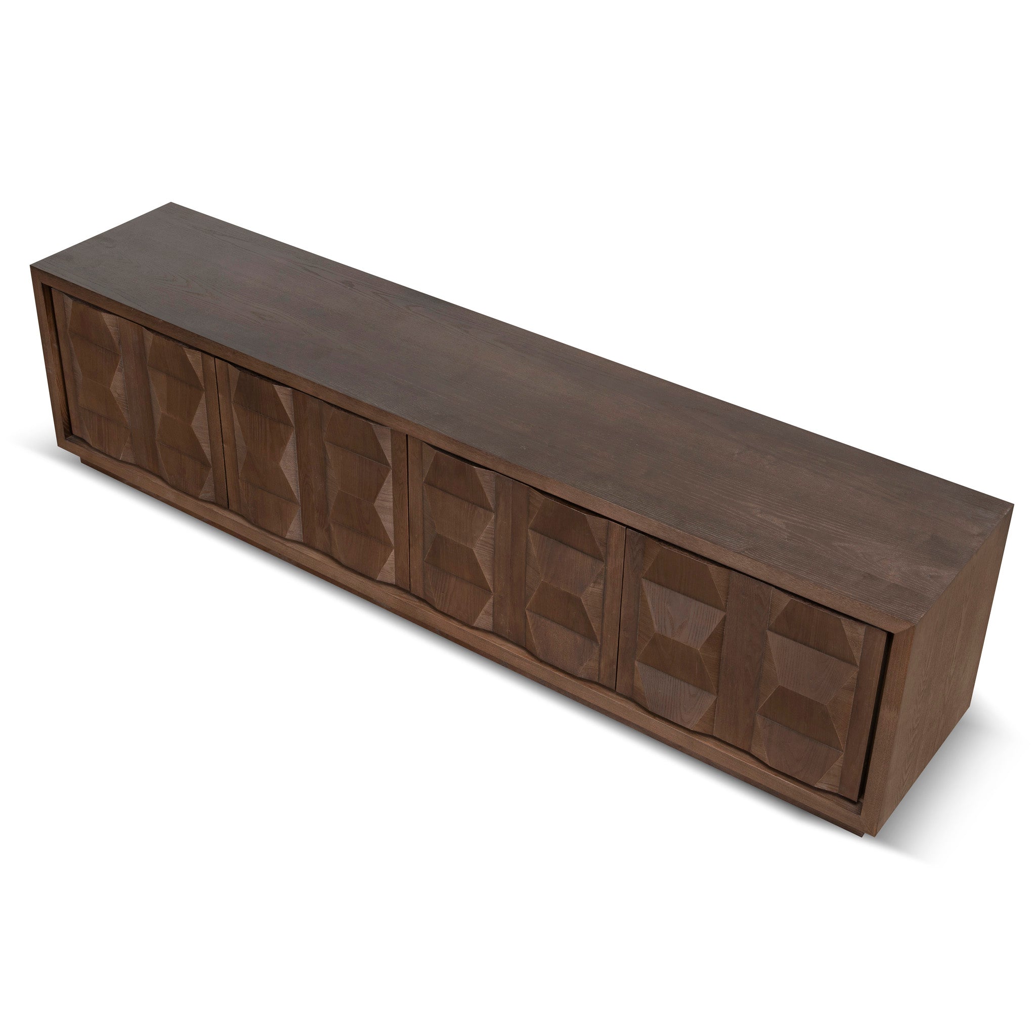 2.2m TV Entertainment Unit - Walnut - image 4