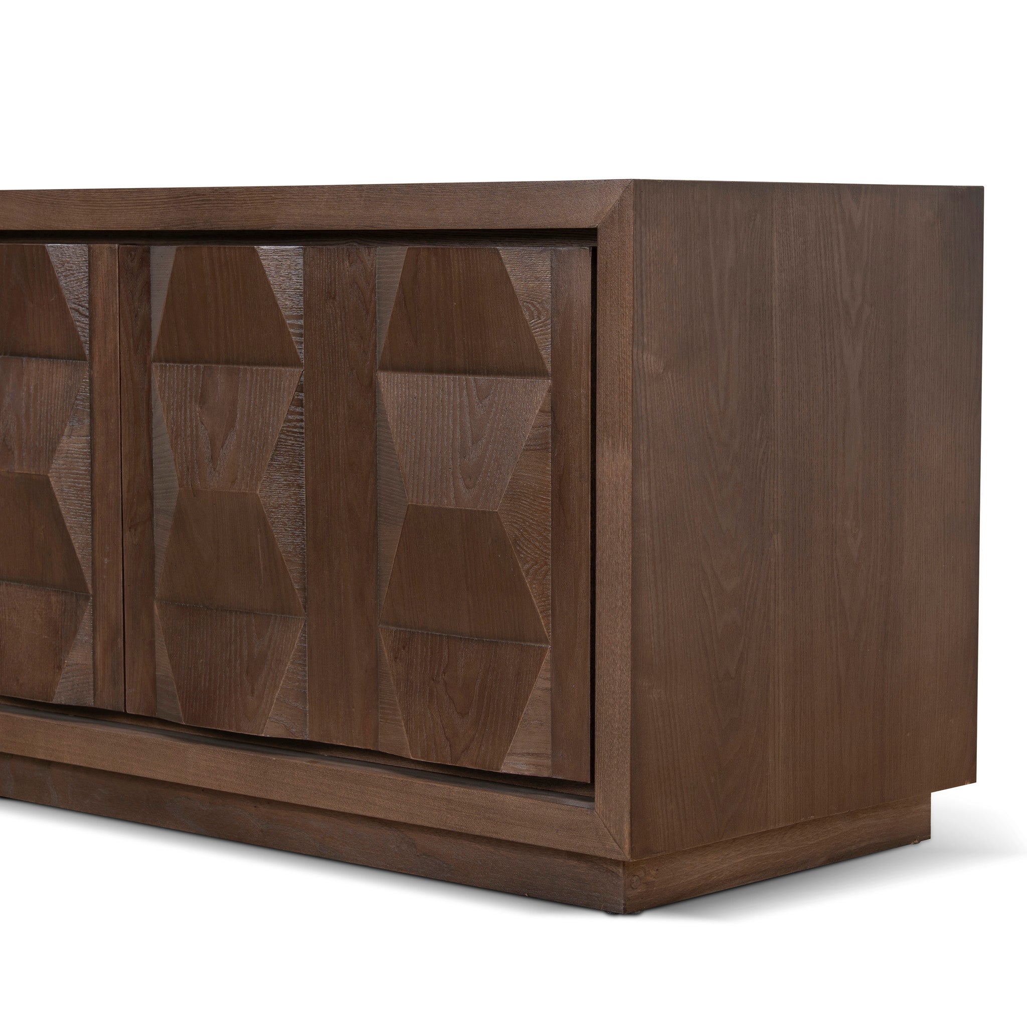 2.2m TV Entertainment Unit - Walnut - image 6