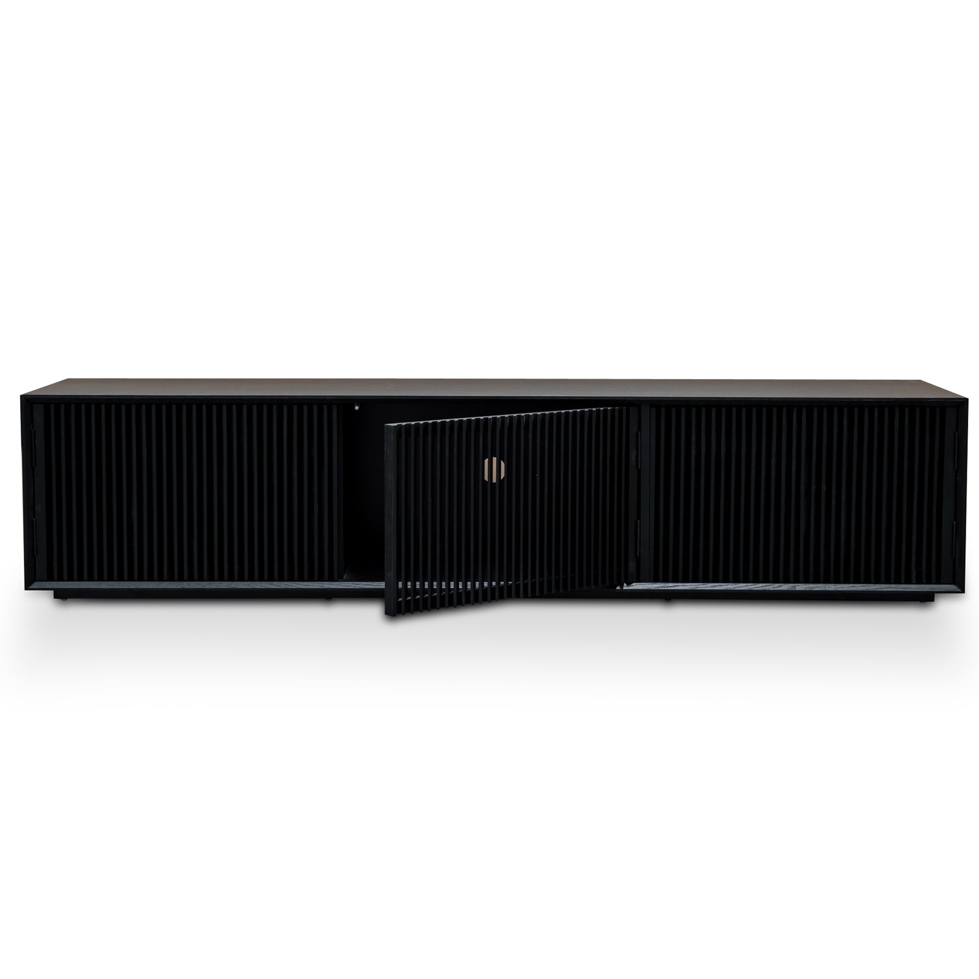 2m Entertainment TV Unit - Black Veneer - image 6