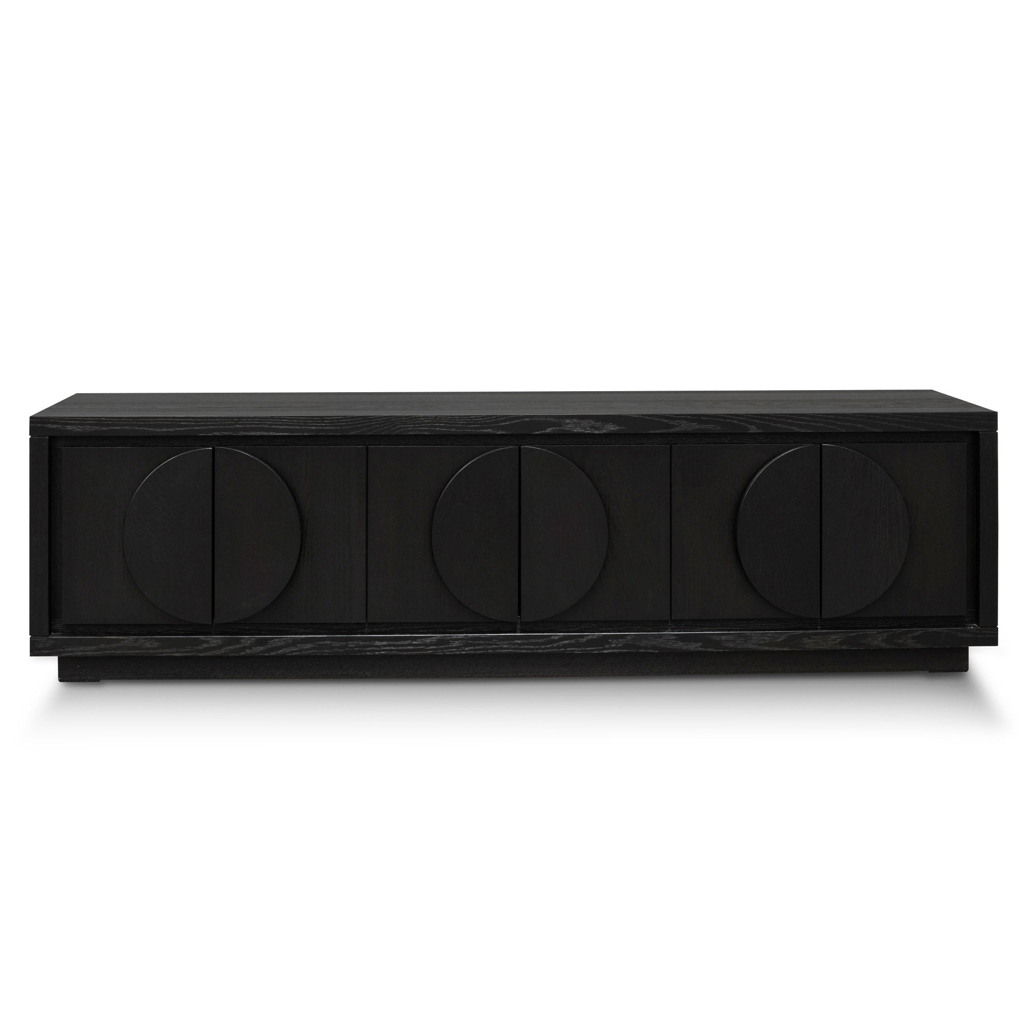 2m TV Entertainment Unit - Textured Espresso Black