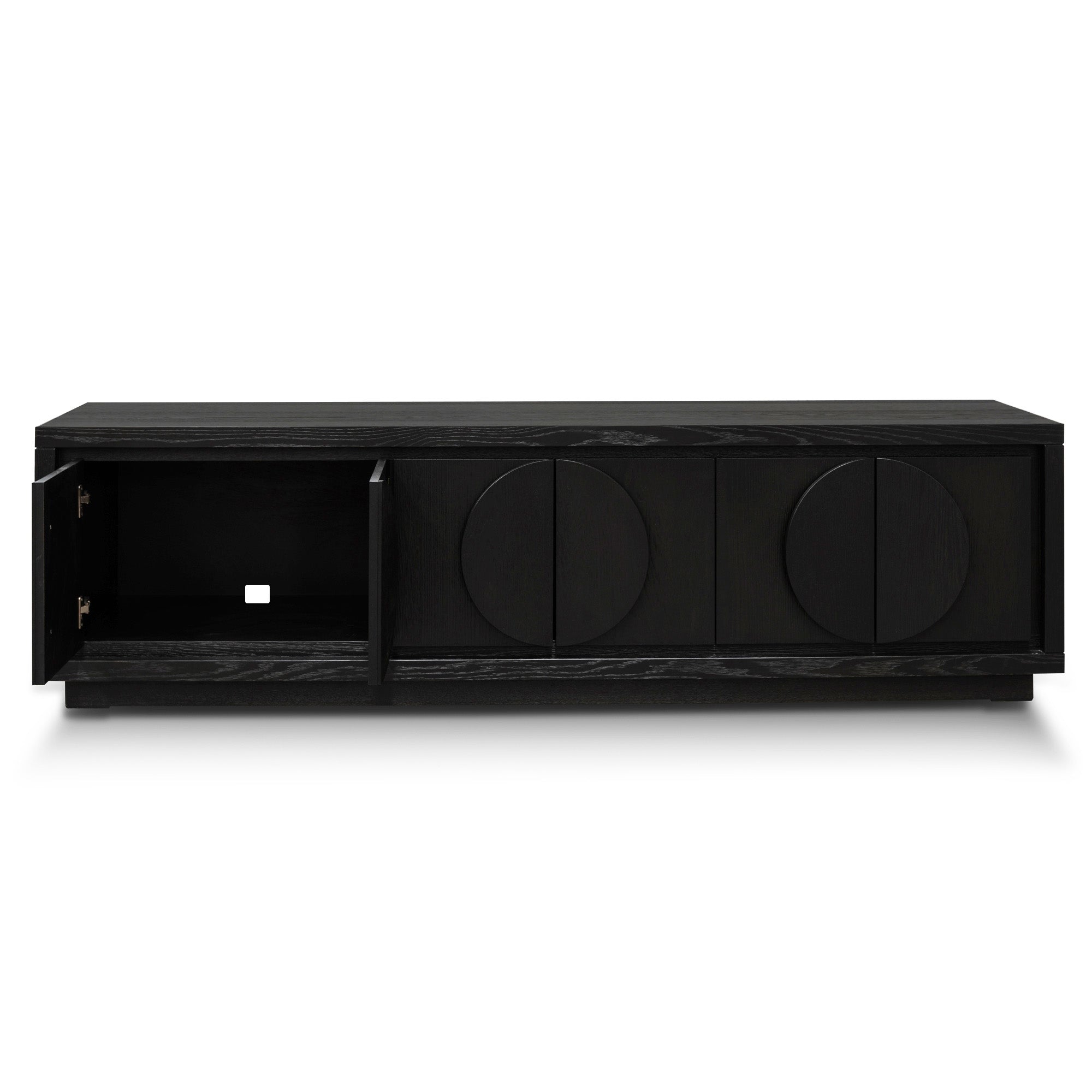 2m TV Entertainment Unit - Textured Espresso Black