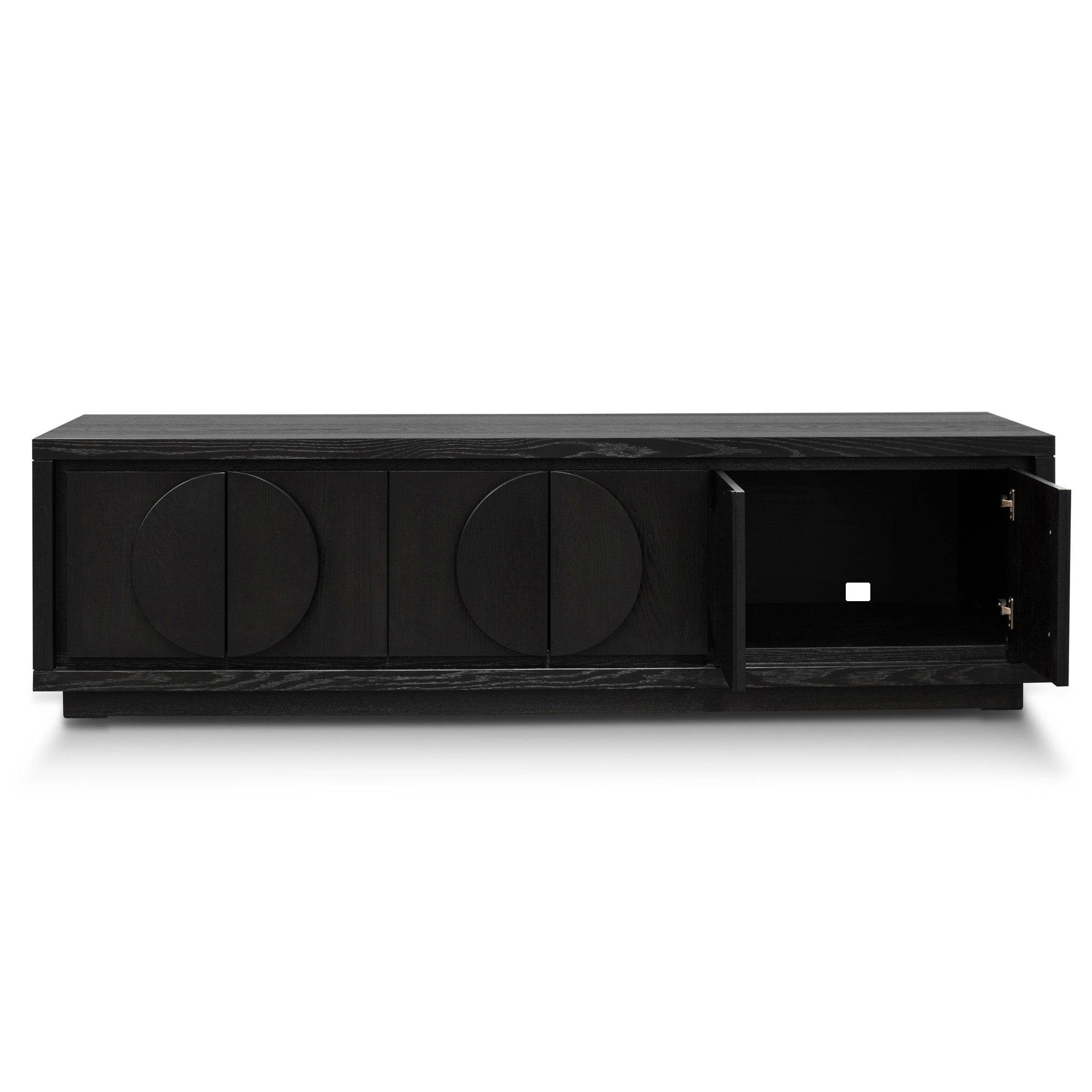 2m TV Entertainment Unit - Textured Espresso Black