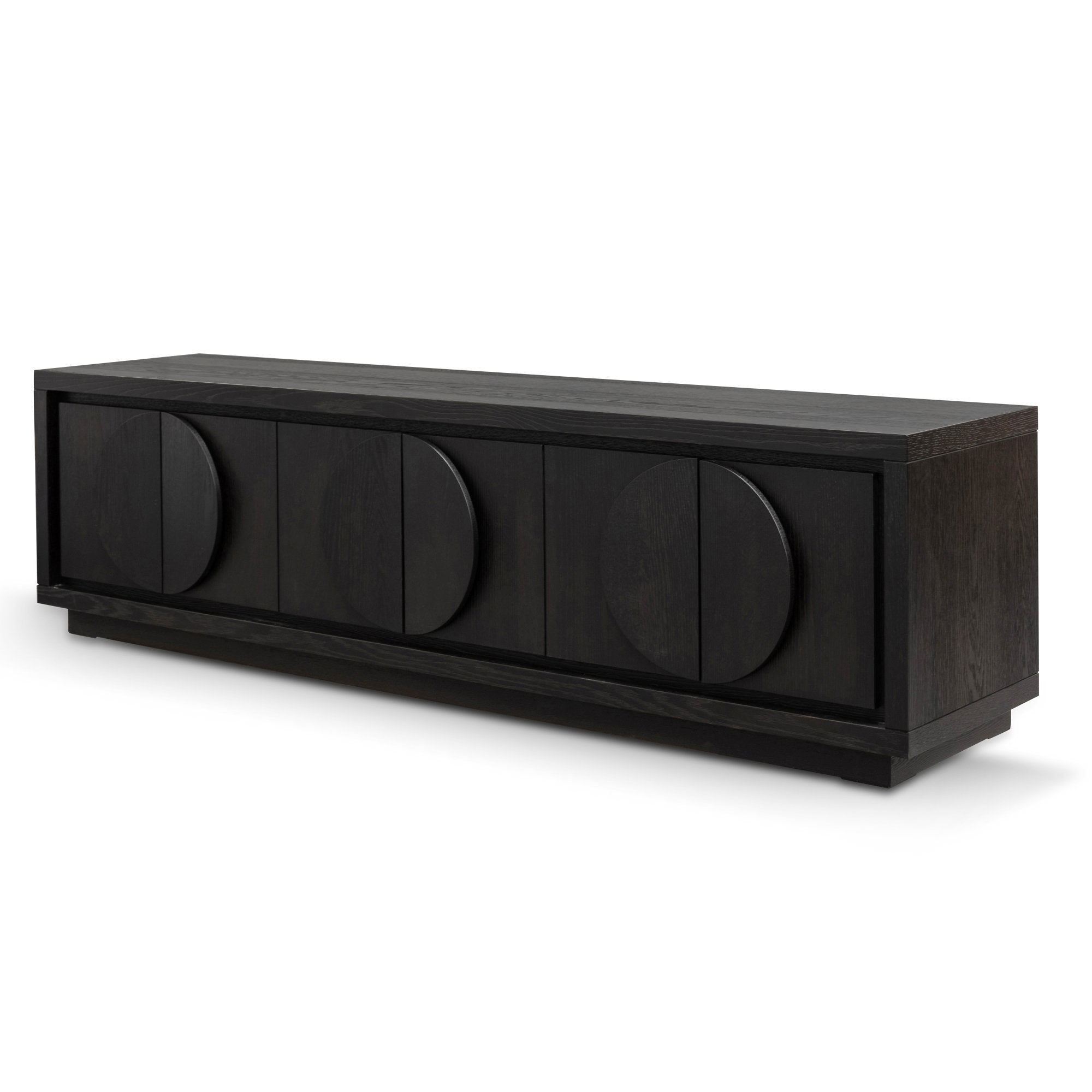 2m TV Entertainment Unit - Textured Espresso Black