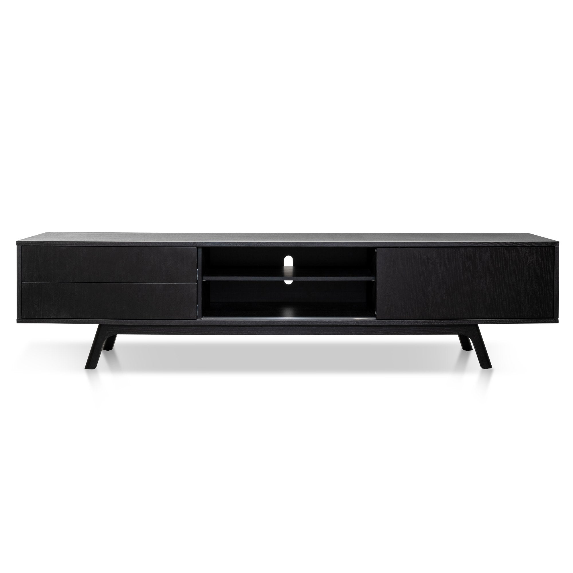2.1m TV Unit - Full Black