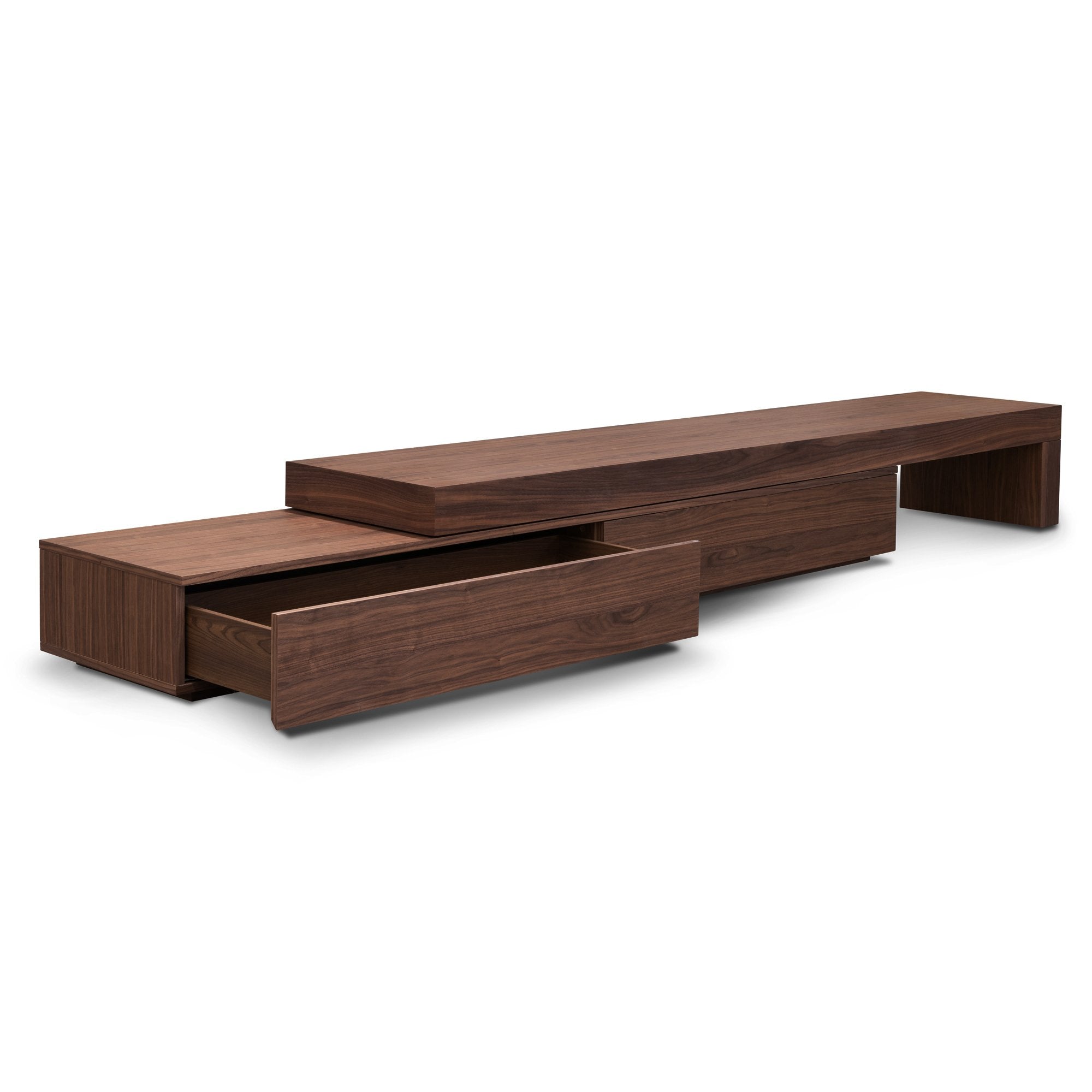 Extendable Entertainment TV Unit - Walnut