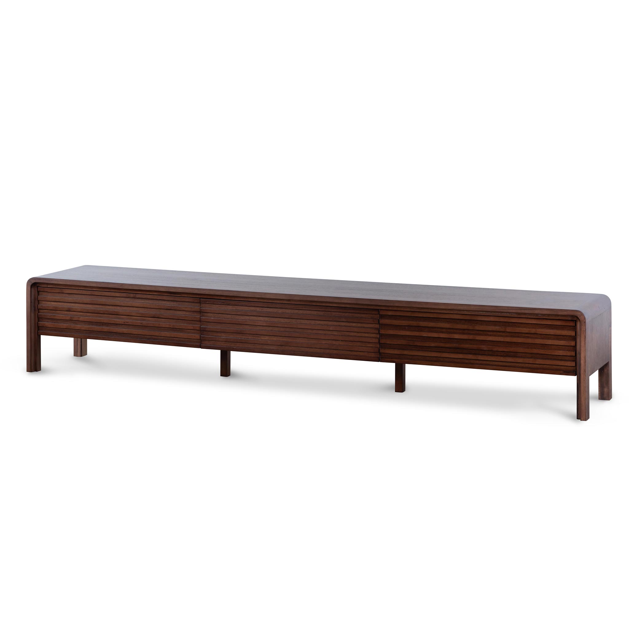 2.2m TV Entertainment Unit - Walnut