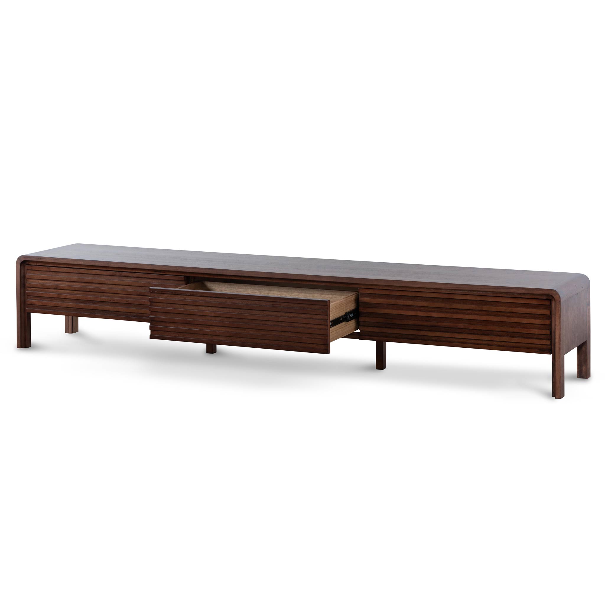 2.2m TV Entertainment Unit - Walnut