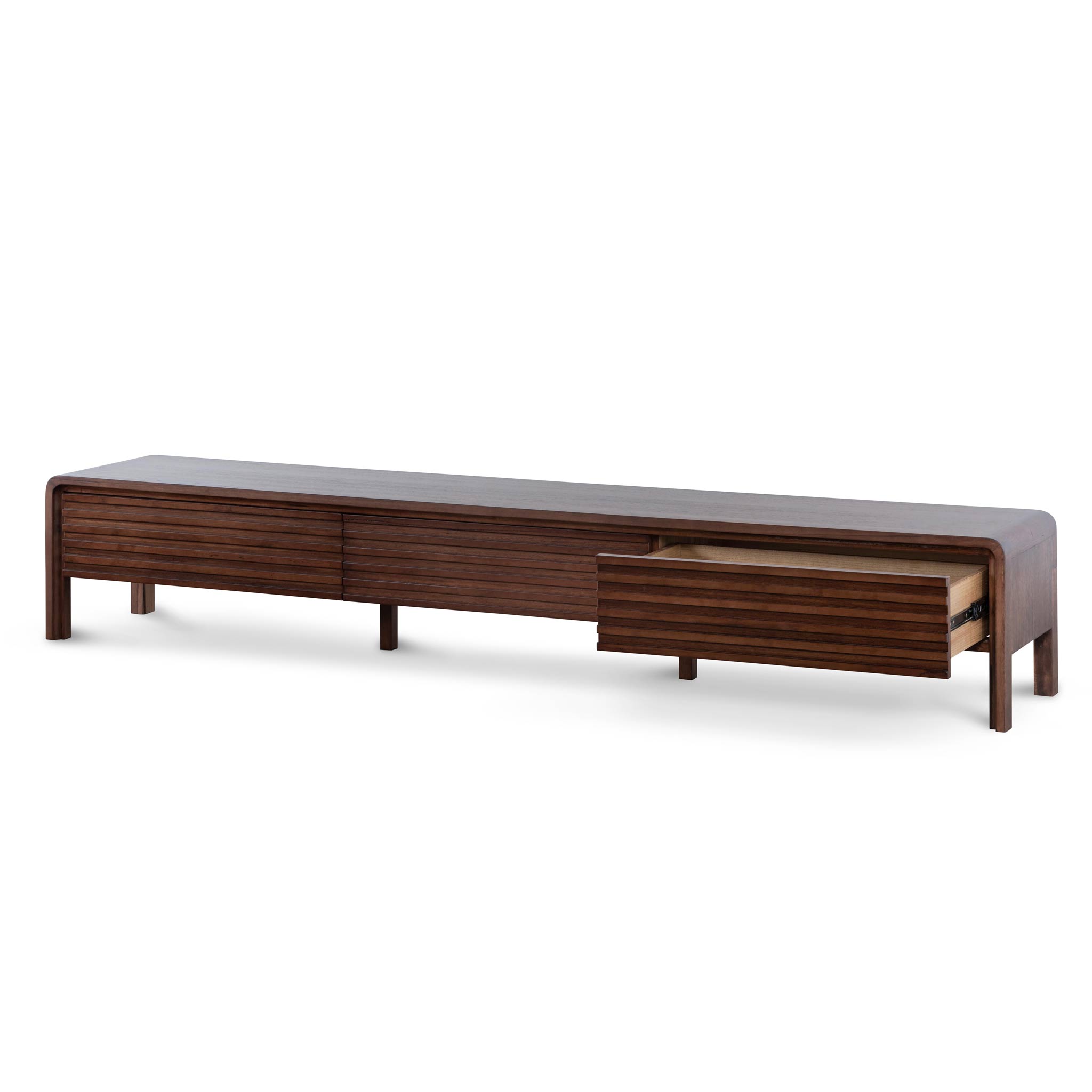 2.2m TV Entertainment Unit - Walnut