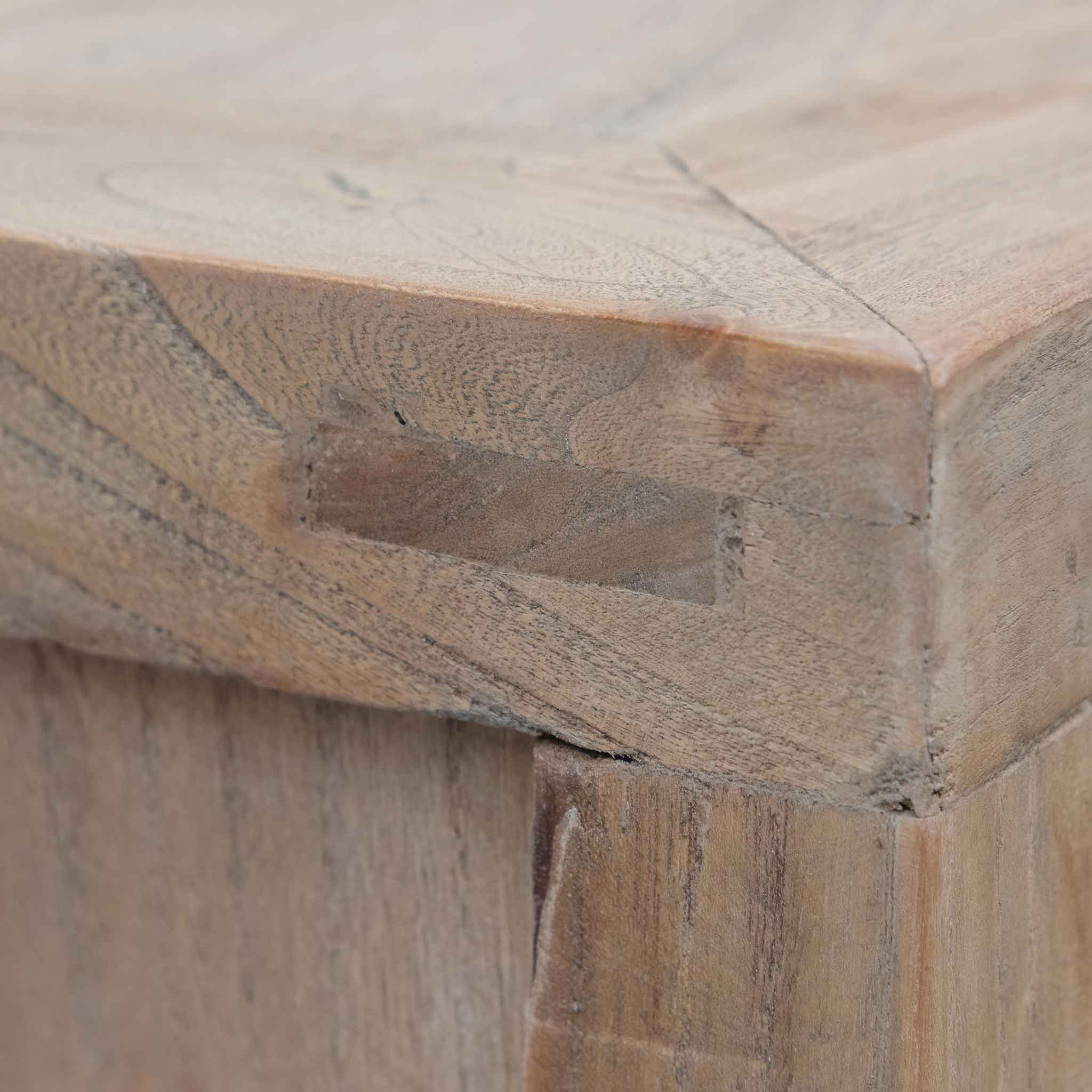 2m TV Entertainment Unit - Natural with Rattan Doors