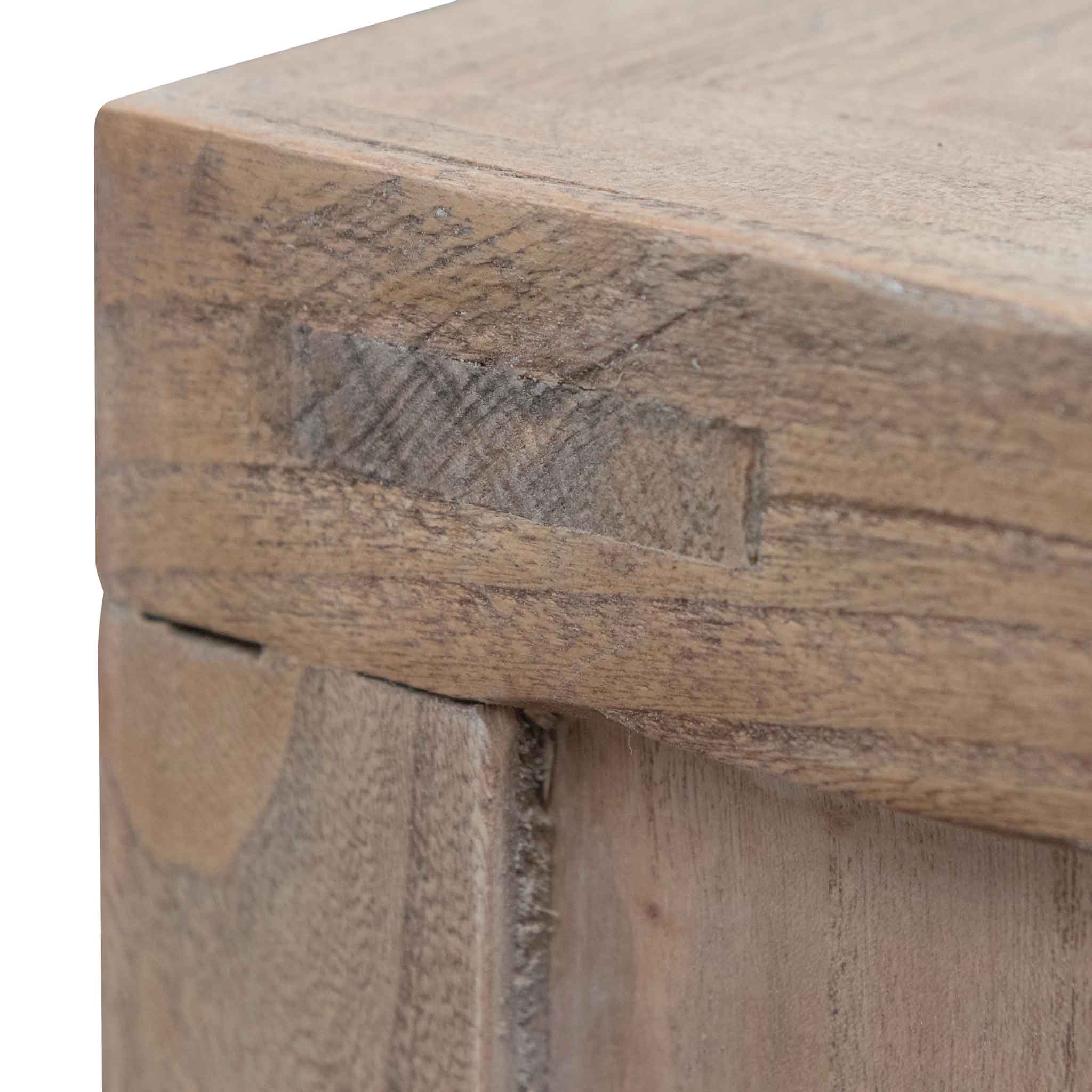 2m TV Entertainment Unit - Natural with Rattan Doors