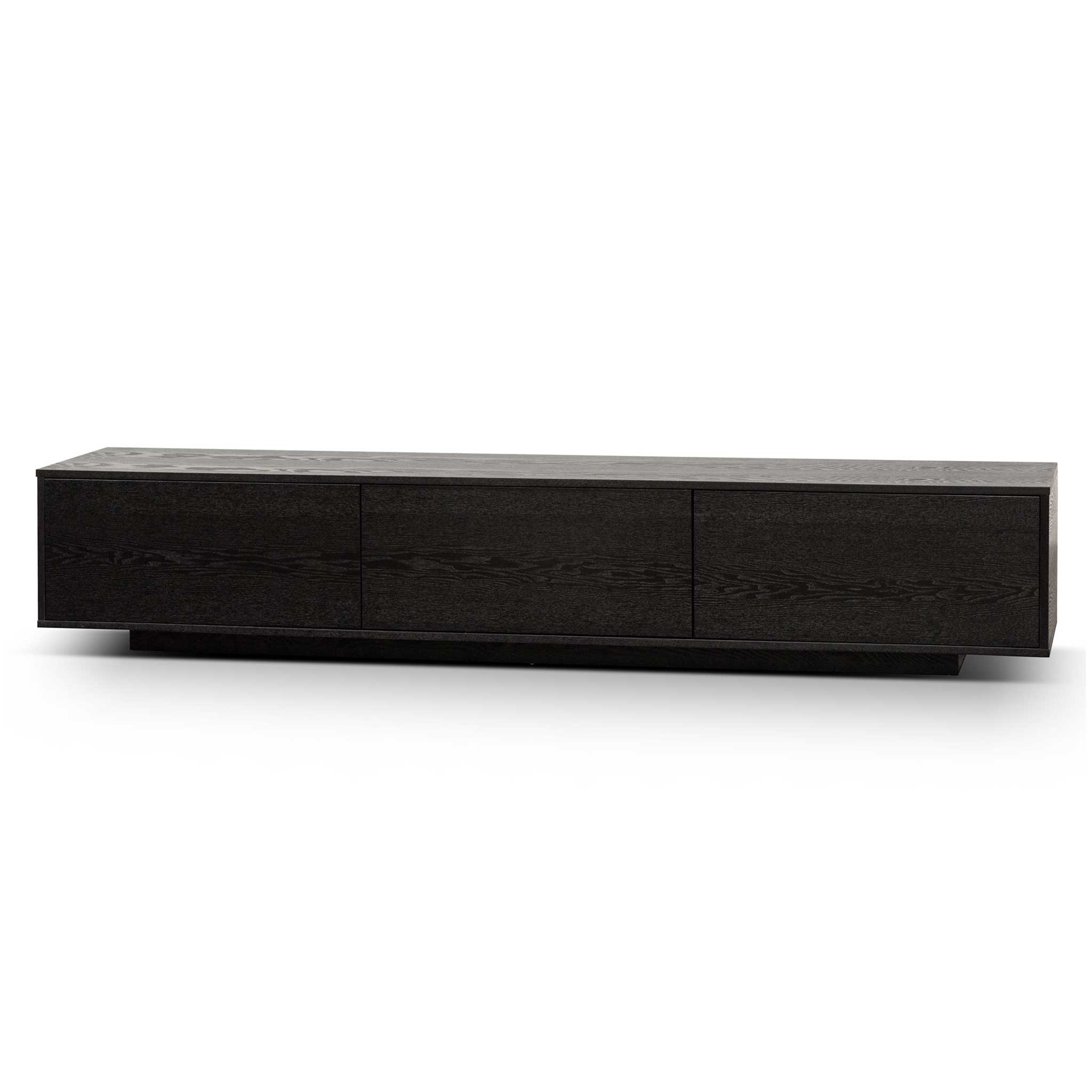 2.3m Wooden Entertainment Unit - Full Black