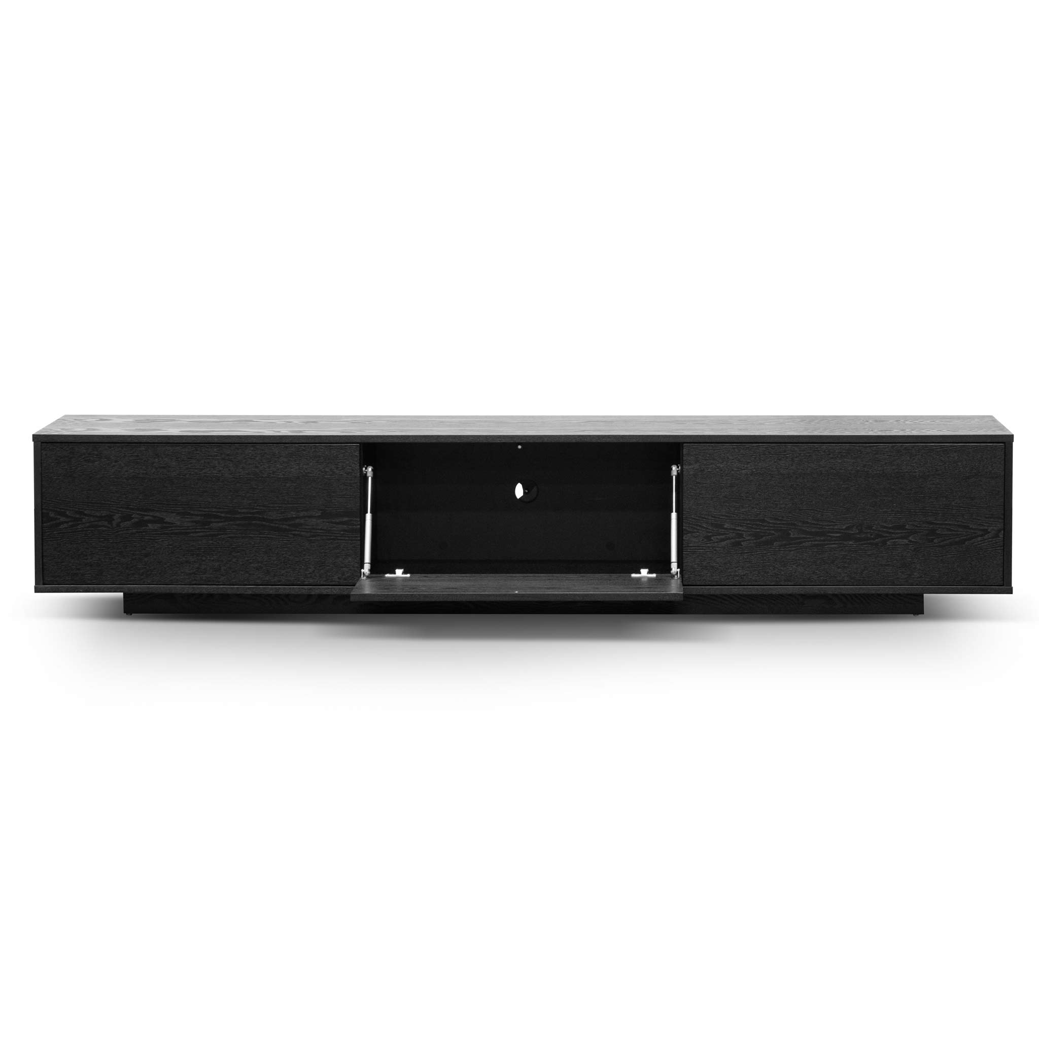 2.3m Wooden Entertainment Unit - Full Black