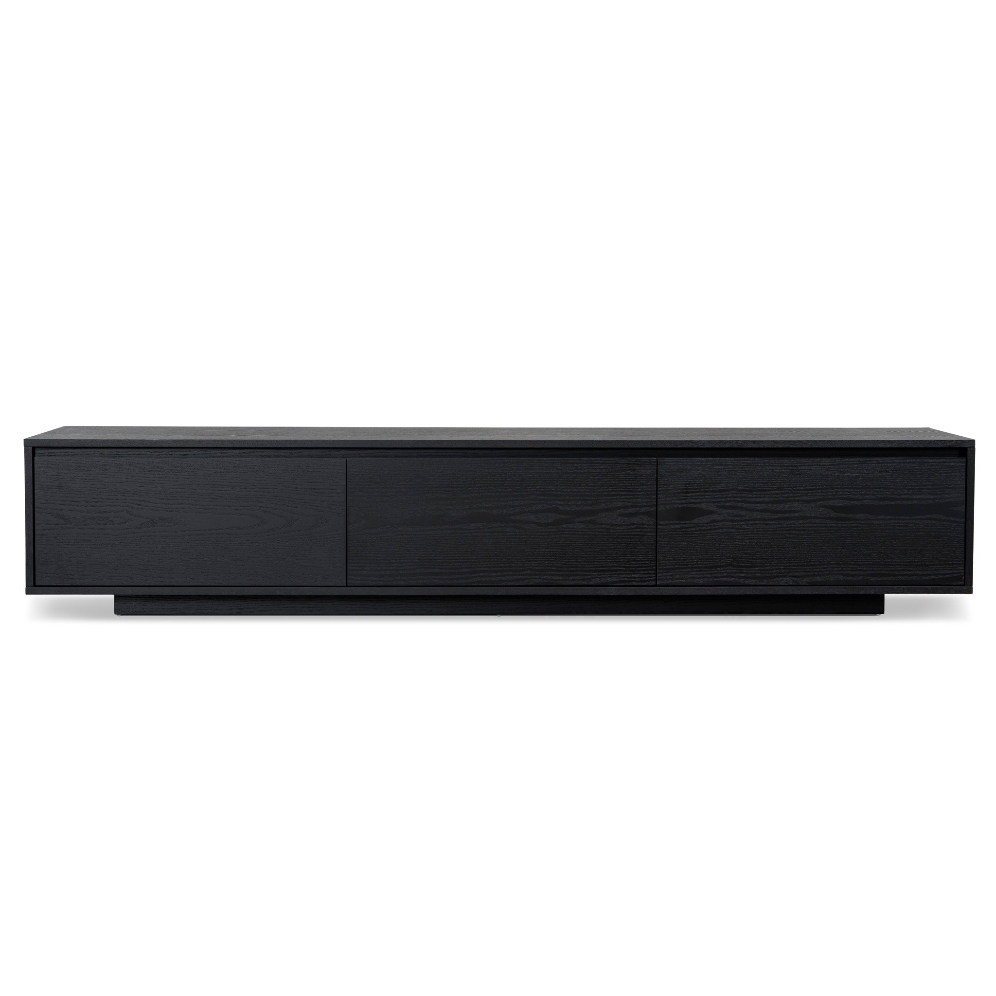 CTV6753-BB-V2 2.3m Wooden Entertainment Unit - Full Black