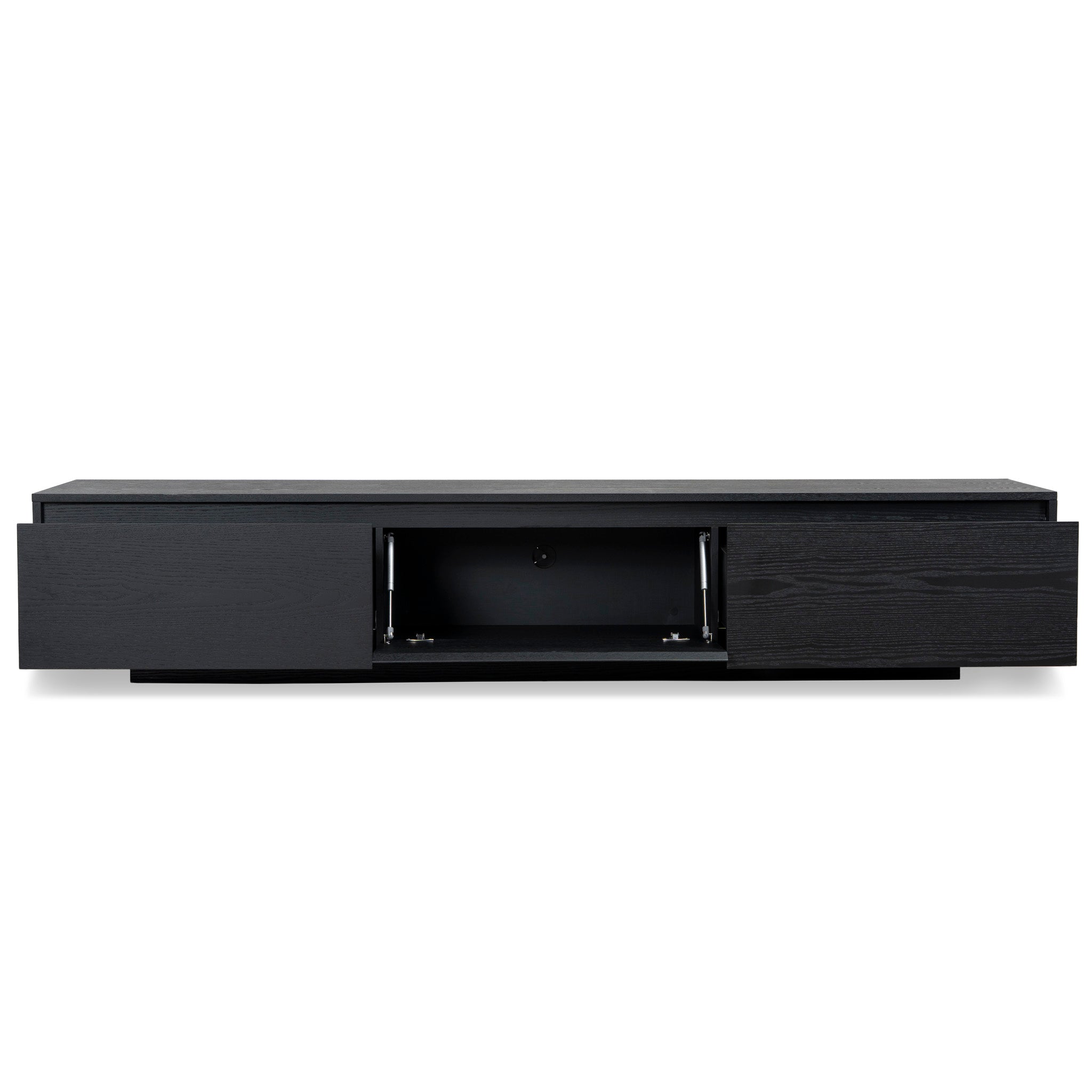 CTV6753-BB-V2 2.3m Wooden Entertainment Unit - Full Black