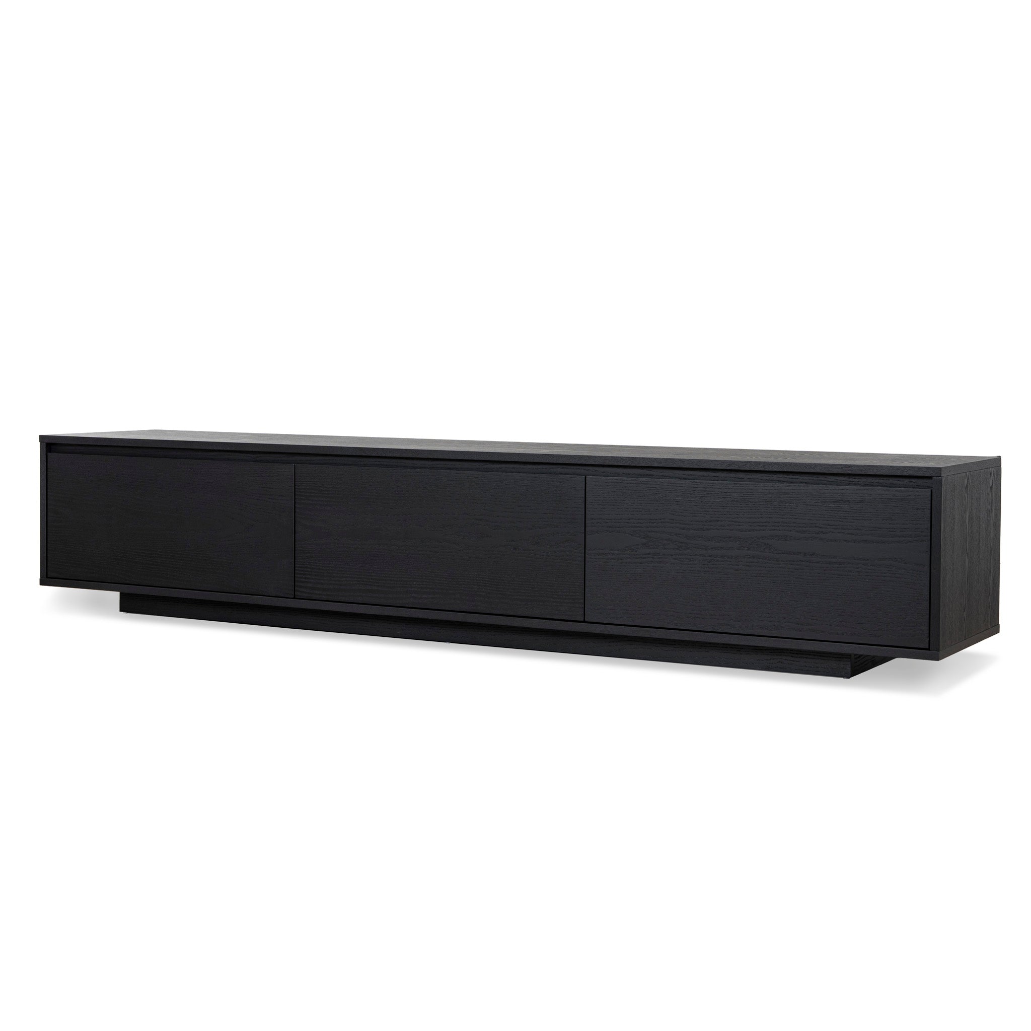 CTV6753-BB-V2 2.3m Wooden Entertainment Unit - Full Black